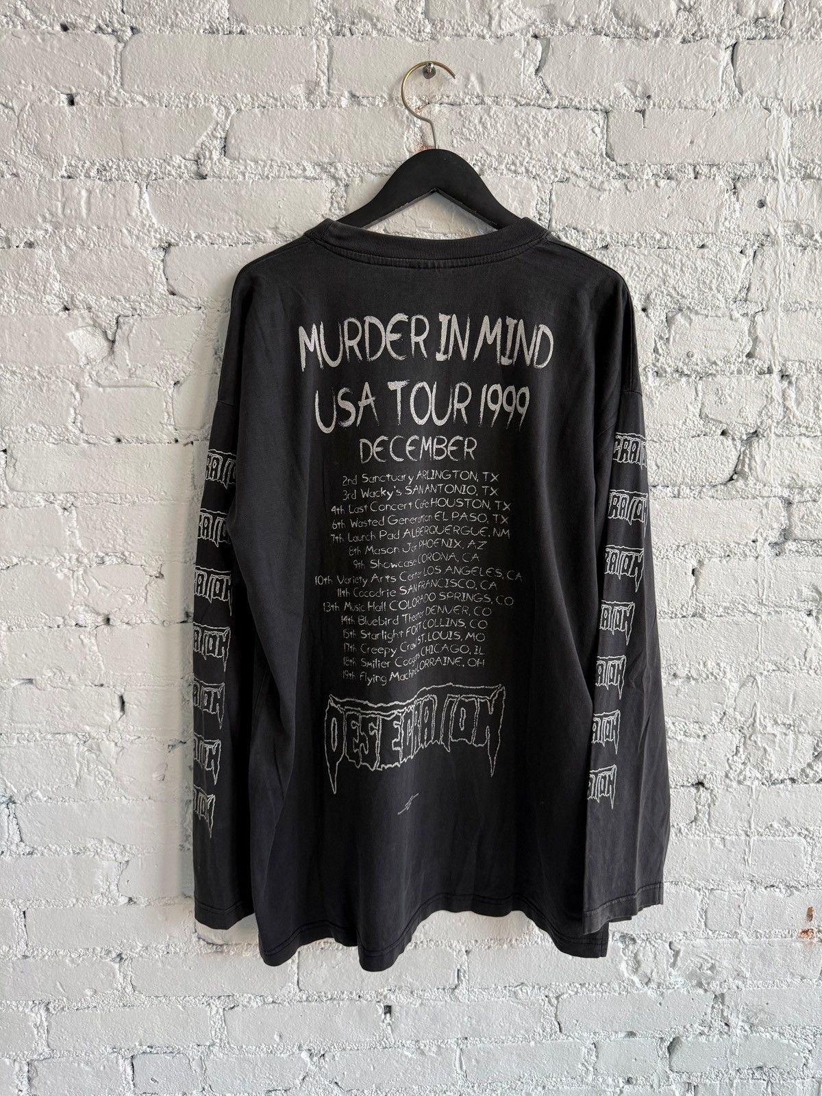 Vintage 1999 DESECRATION ‘MURDER IN MIND’ L/S TEE Size US XL / EU 56 / 4 - 4 Thumbnail