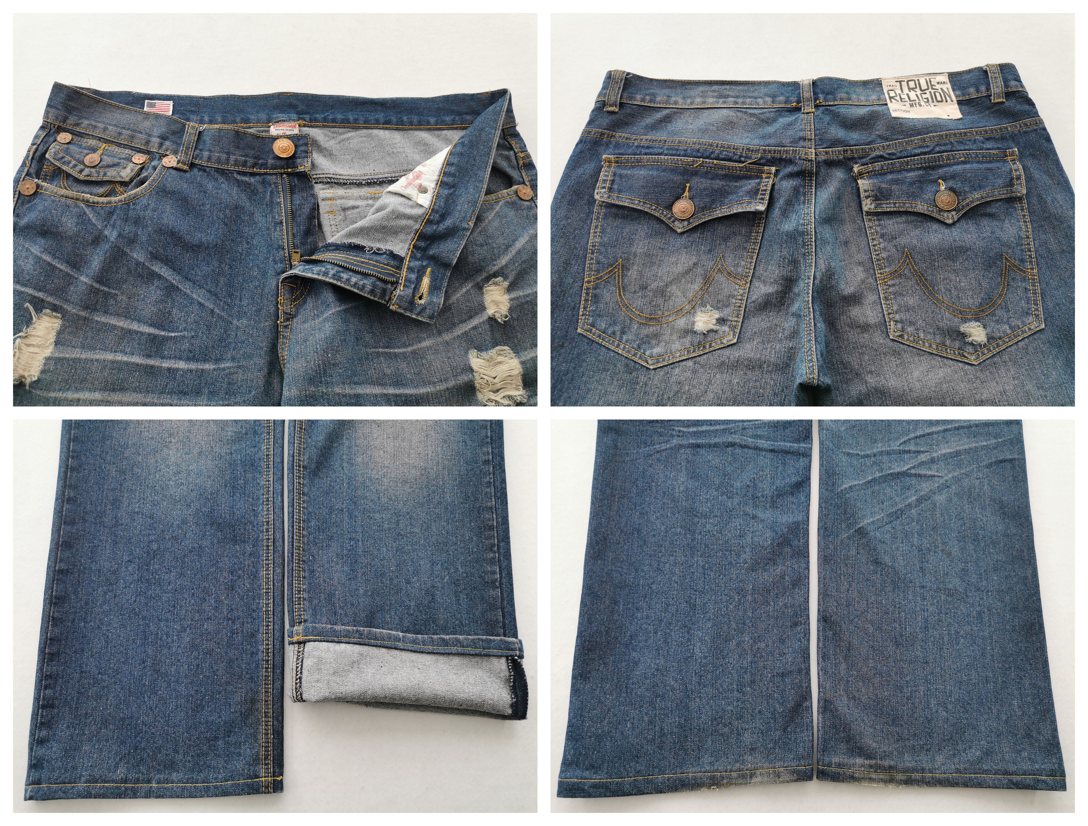 True Religion Vintage 90s True Religion Denim Jeans Made In USA Size 42 Size US 42 / EU 58 - 9 Thumbnail