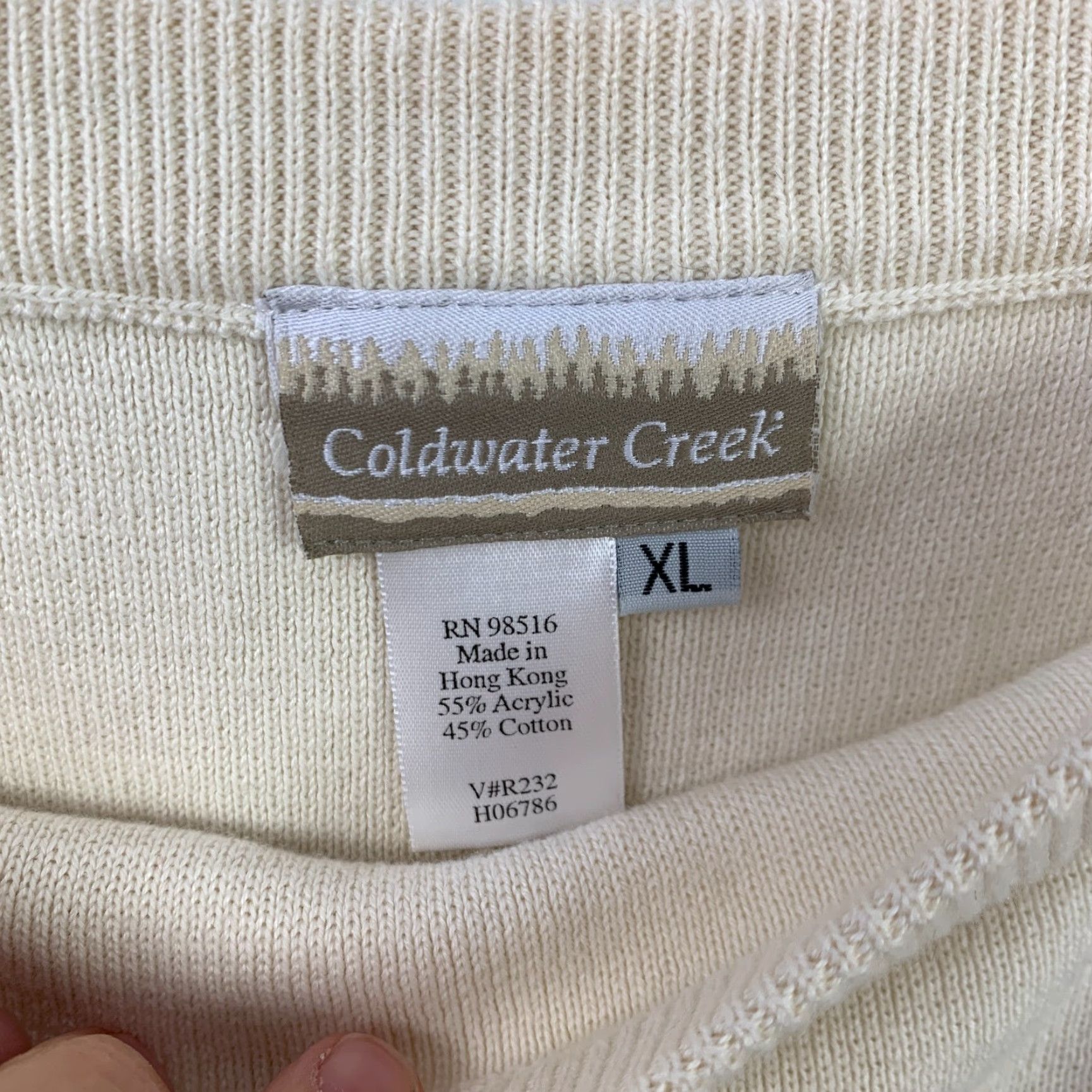 Coldwater Creek Coldwater Creek Cream White Knit Pull On Skirt Size XL Size 40" / US 18 - 3 Thumbnail