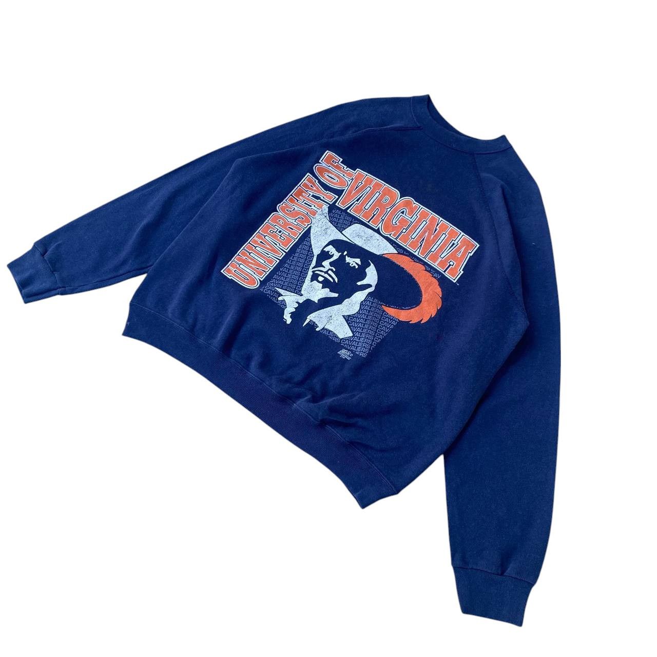 Vintage VINTAGE 80S VIRGINA UNIVERSITY CREWNECK FADED BLUE Size US XL / EU 56 / 4 - 5 Thumbnail