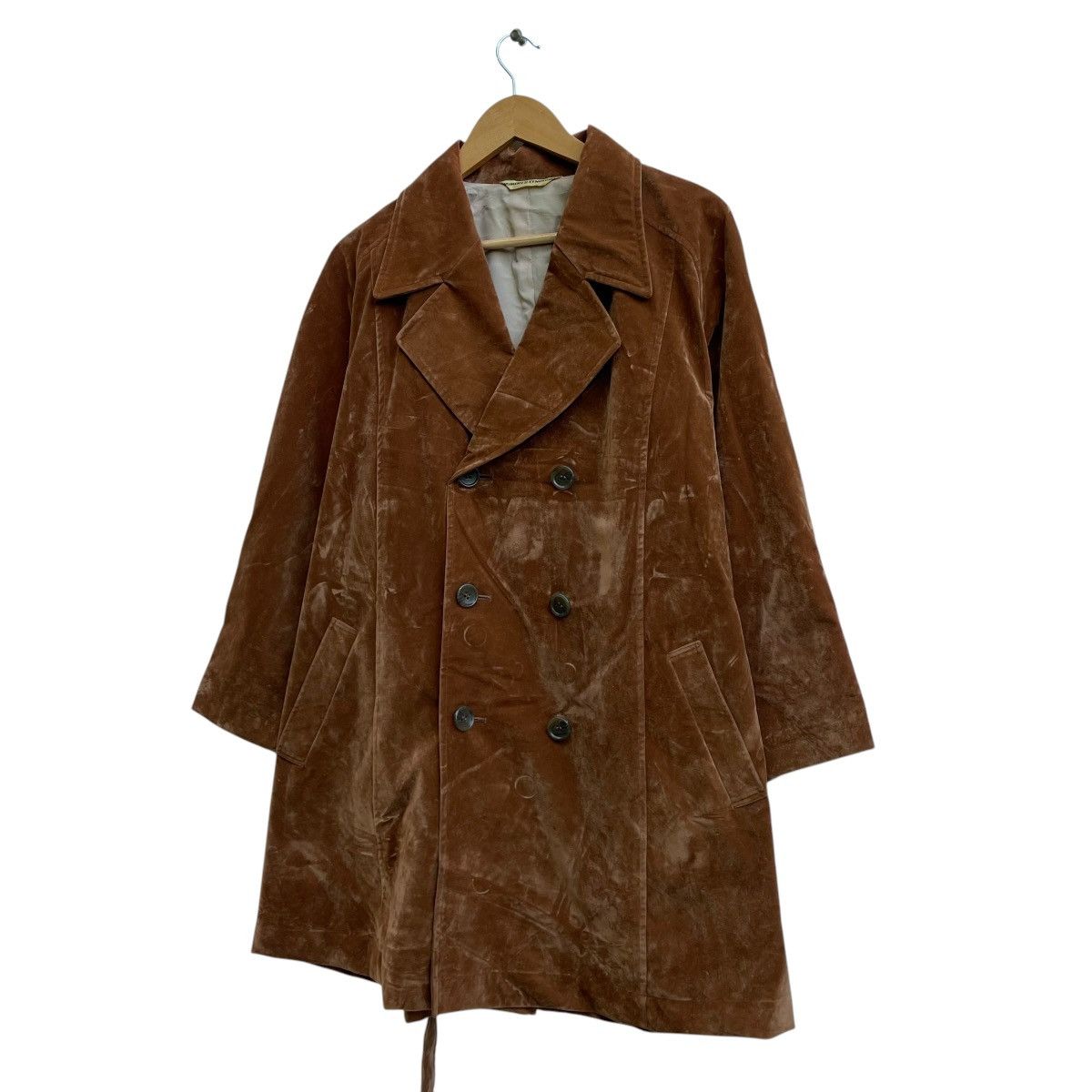 Japanese Brand × Numero 00 Vintage Japanese Brand Numero Velvet Belted Long Cota Size M / US 6-8 / IT 42-44 - 3 Thumbnail