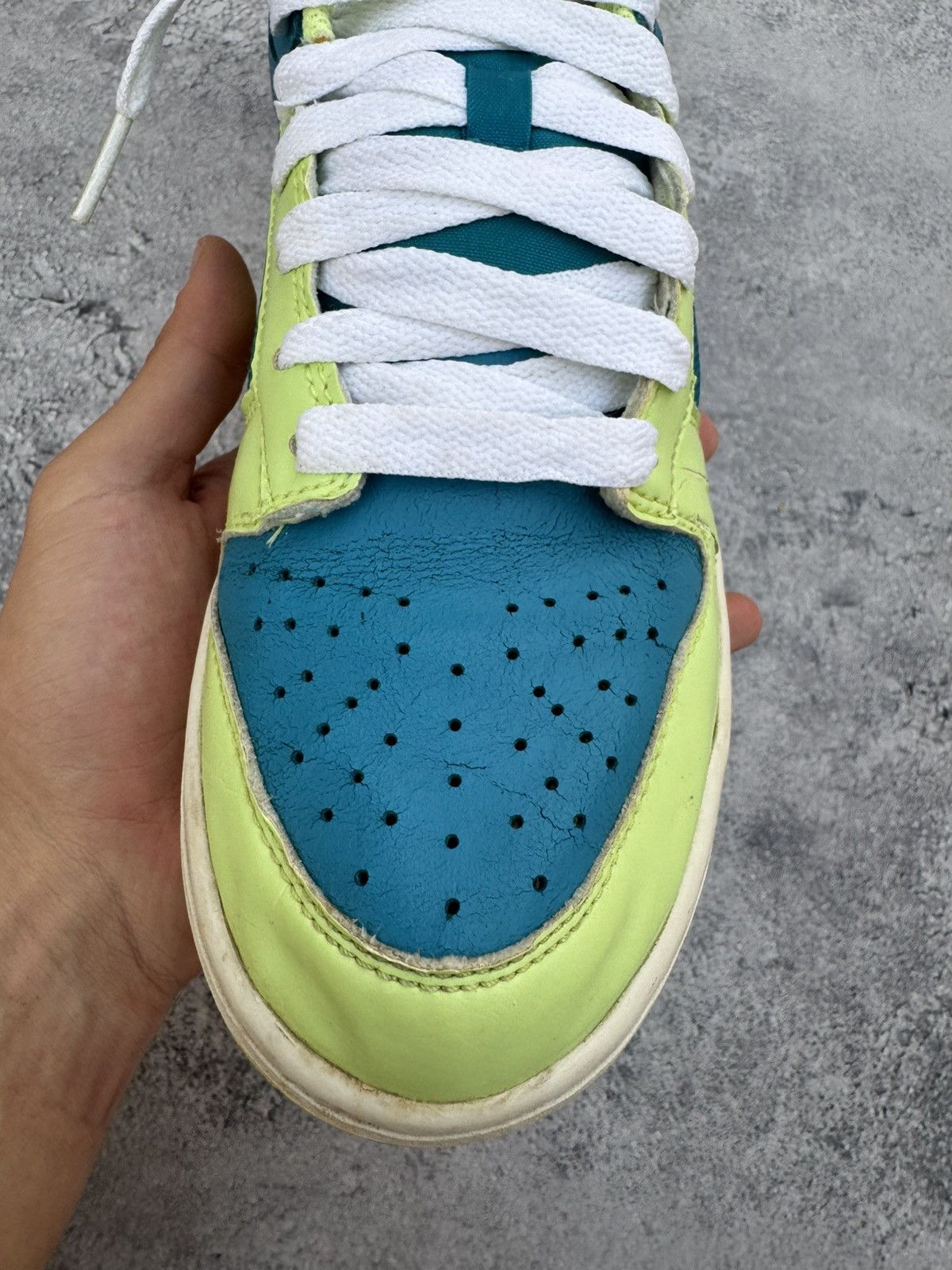 Nike × Vintage Sneakers Nike Dunk Low Turquoise Lime 2008 Size US 8.5 / IT 38.5 - 17 Thumbnail