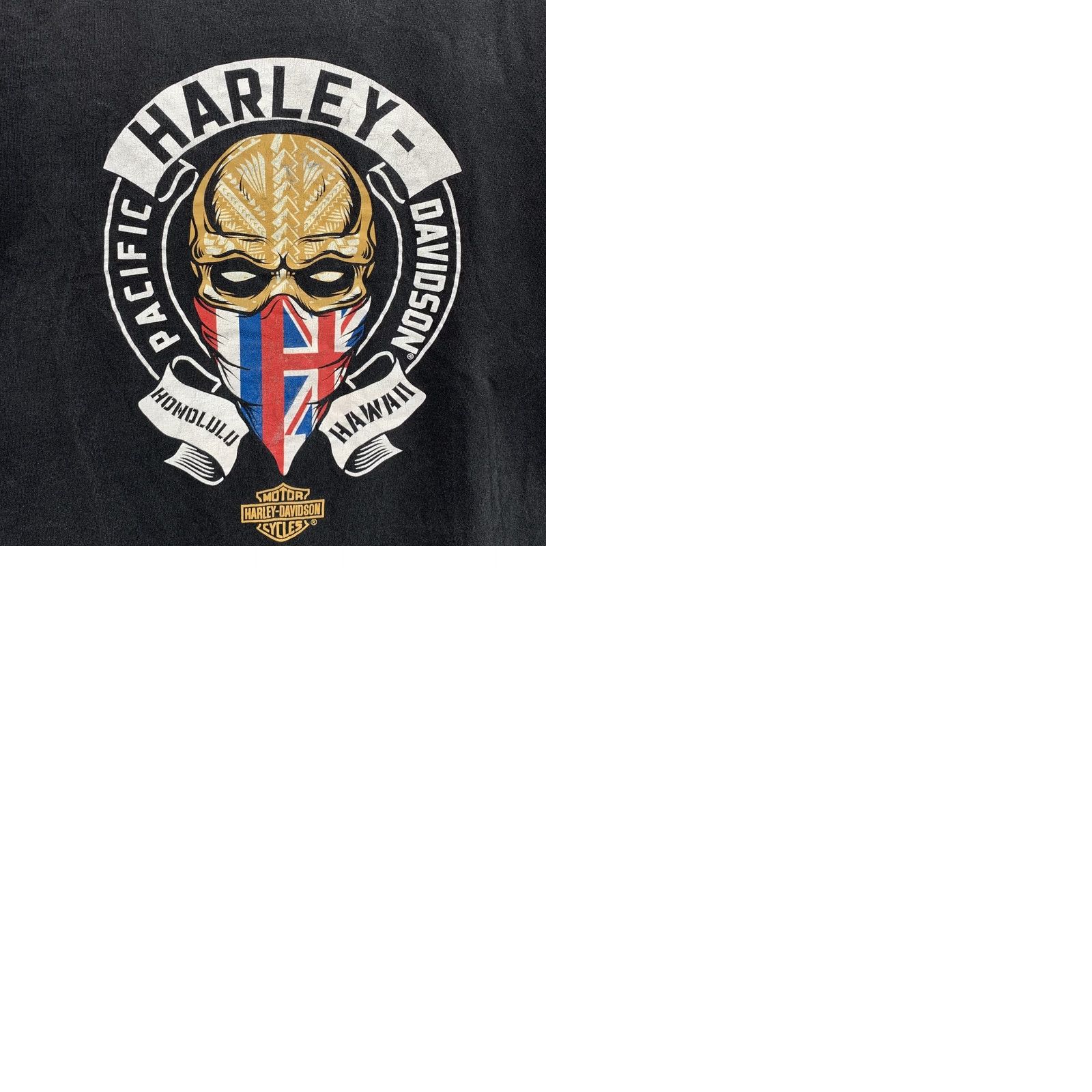 Harley Davidson Harley-Davidson Motorcycle Shirt Black Skull Honolulu Hawaii Adult Large 22x29.5 Mens Size US L / EU 52-54 / 3 - 10 Thumbnail