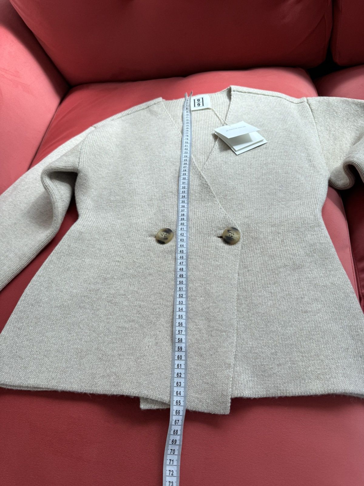 By Malene Birger By Malene Birger New structured knit cardigan, beige, size M Size M / US 6-8 / IT 42-44 - 5 Thumbnail