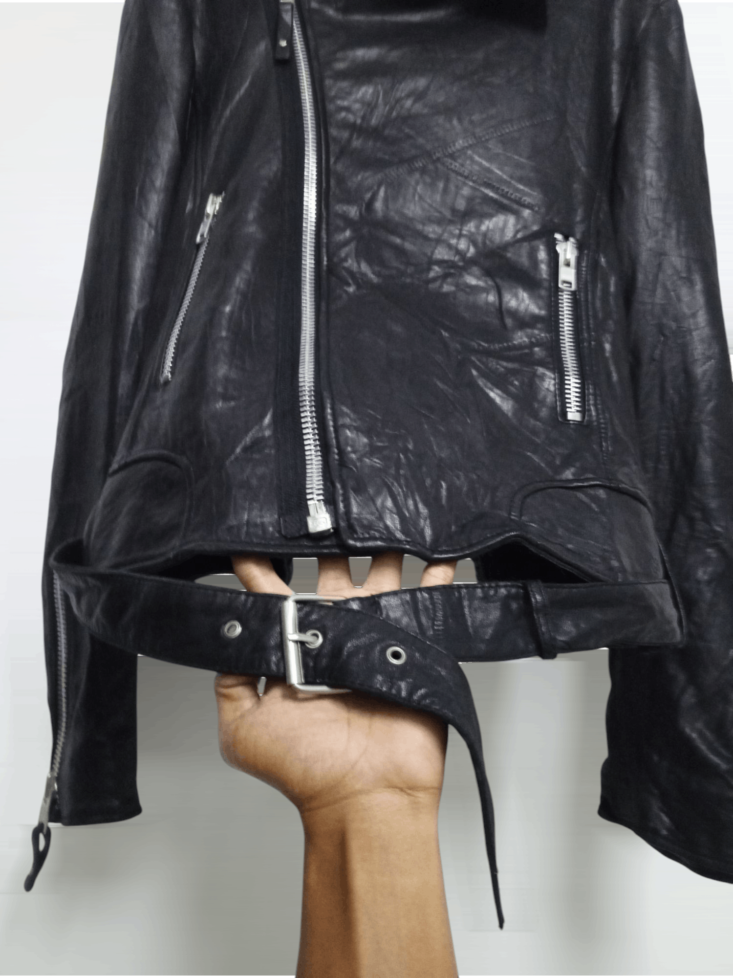 Genuine Leather FULL BLACK JACKET RIDE Size US L / EU 52-54 / 3 - 8 Thumbnail