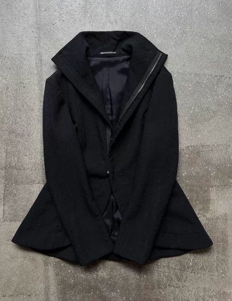 Yohji Yamamoto 2004AW Asymmetrical Stand Collar Jacket Size L / US 10 / IT 46 - 4 Thumbnail