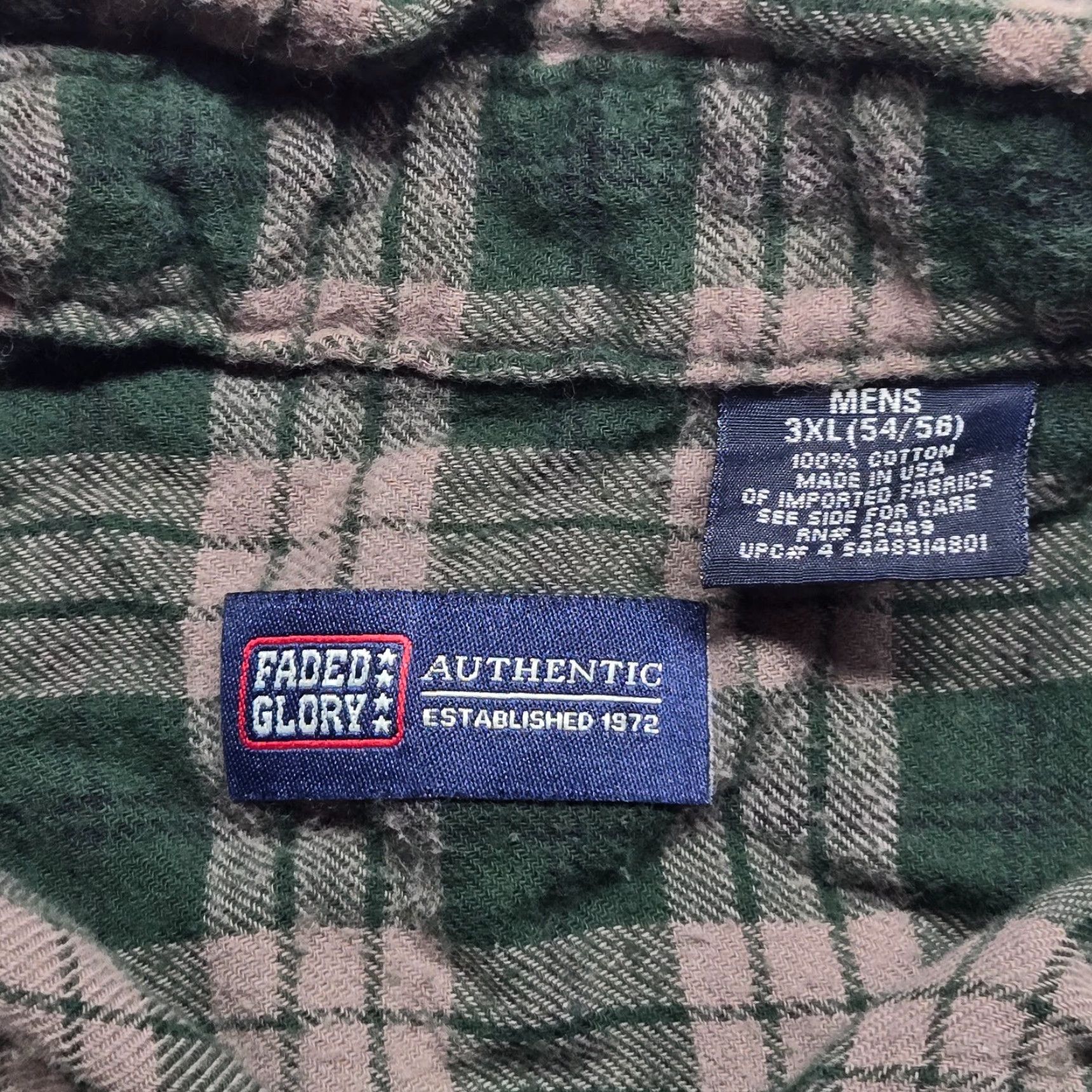 Faded Glory Faded Glory Shirt Plaid Button-Down Long Sleeve Adult Men's 3XL Multicolor Cotton Flannel Heavyweight Casual Workwear Size US XXL / EU 58 / 5 - 3 Thumbnail
