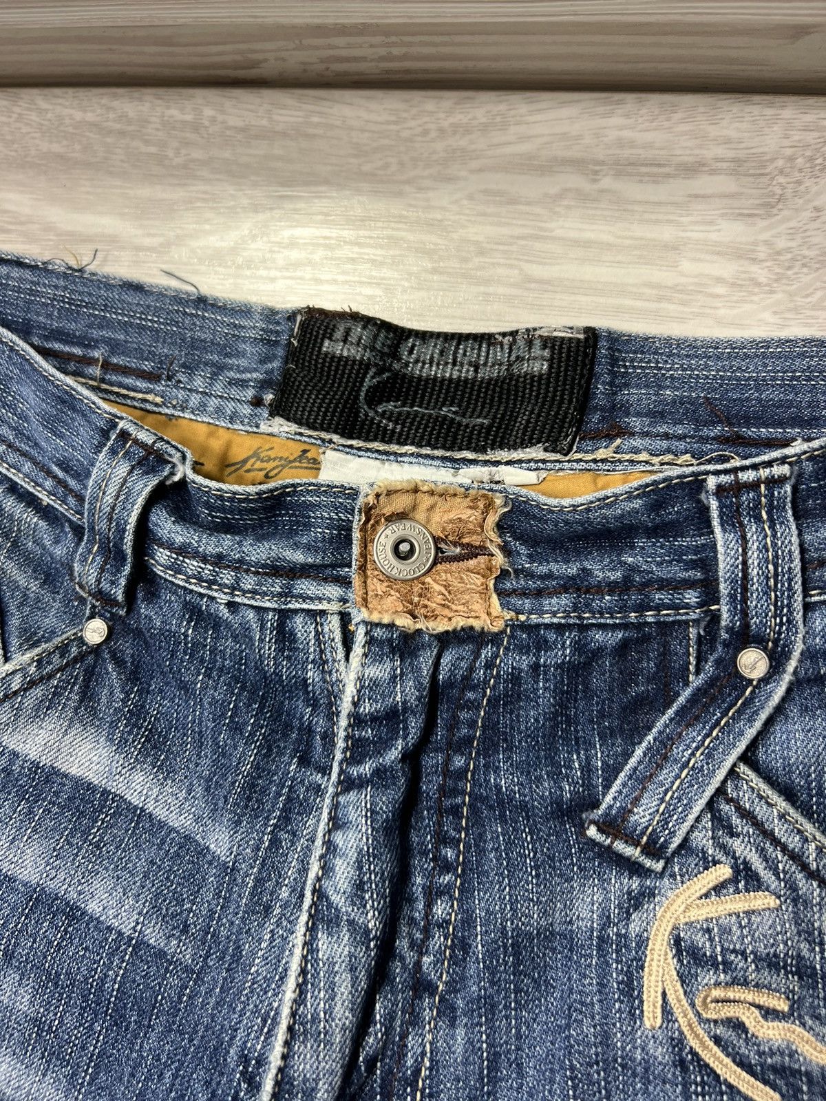 Karl Kani × Vintage Rare Vintage Karl Kani Baggy Denim Pants Big Logo Jeans Size US 30 / EU 46 - 14 Thumbnail