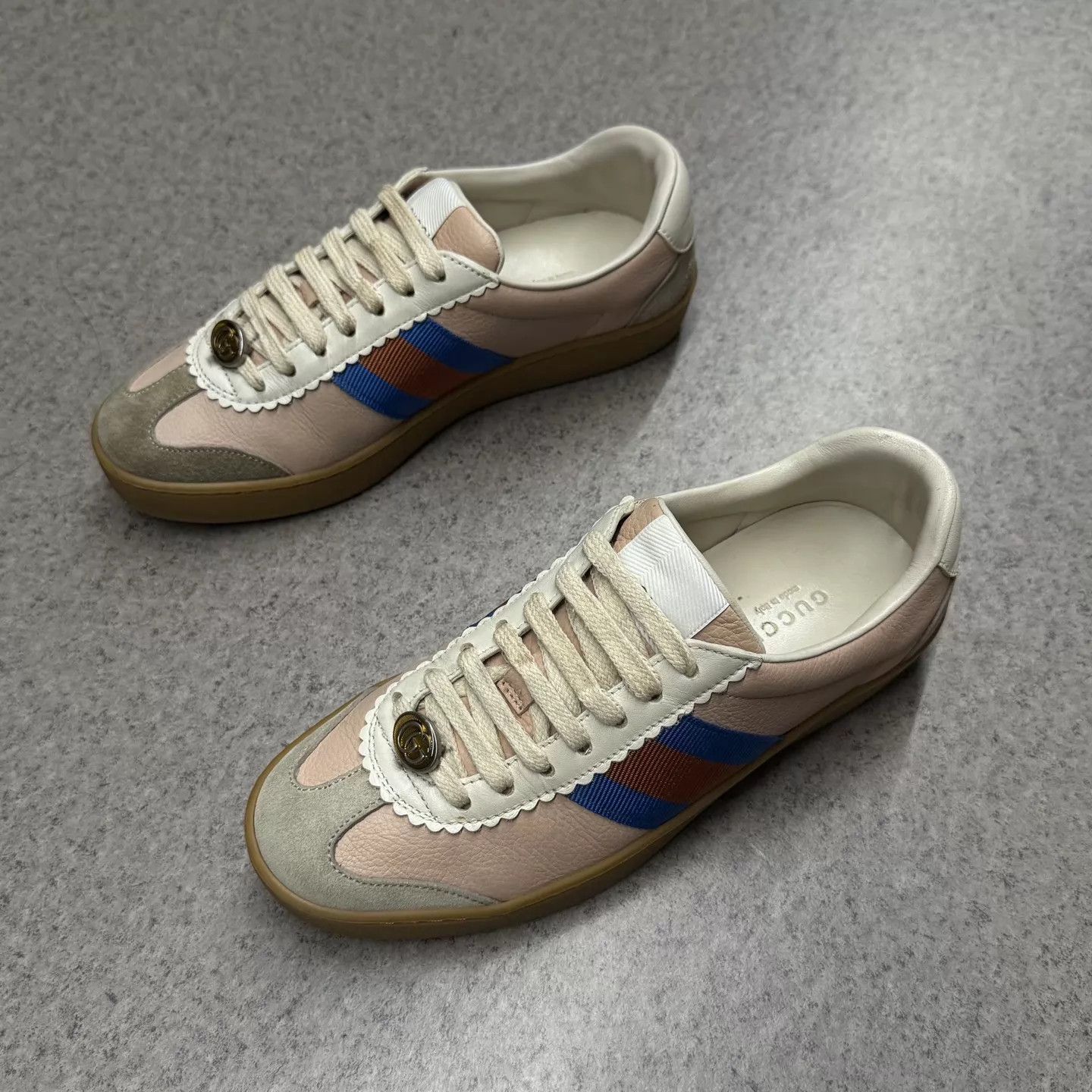 Gucci Gucci G74 Web Pink Blue Sneaker UK5.5/EU39.5 Size US 6.5 / EU 39-40 - 5 Thumbnail