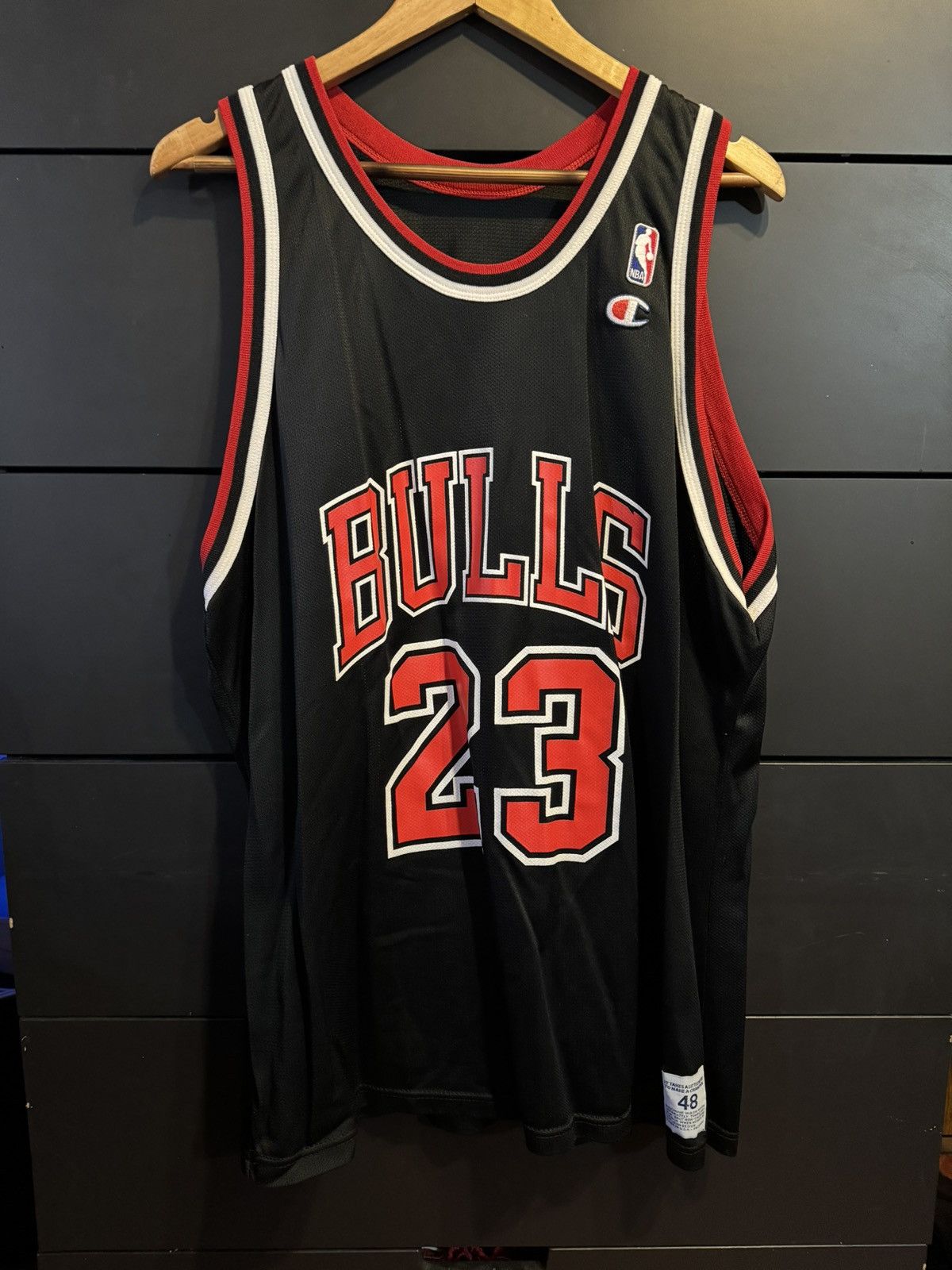Champion Michael Jordan NBA Champion Jersey Black 48 XL Lightly Used Size US XL / EU 56 / 4 - 1 Thumbnail