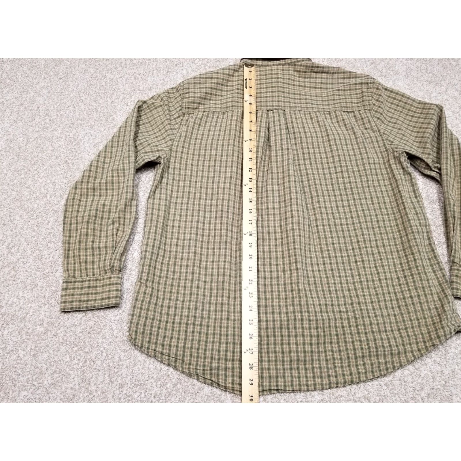 Olive Gander Mountain Shirt Mens Large Olive Plaid Long Sleeve Button-Down Casual Size US L / EU 52-54 / 3 - 7 Thumbnail