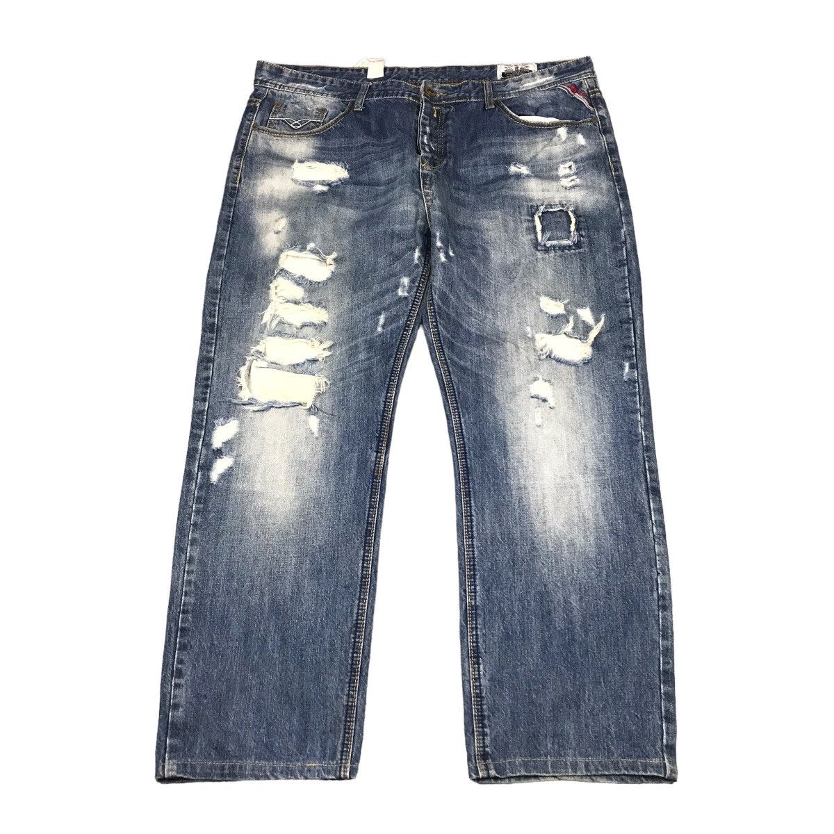 Japanese Brand × Replay RAPLAY DISTRESSED FADED DENIM PANTS Size US 36 / EU 52 - 1 Thumbnail