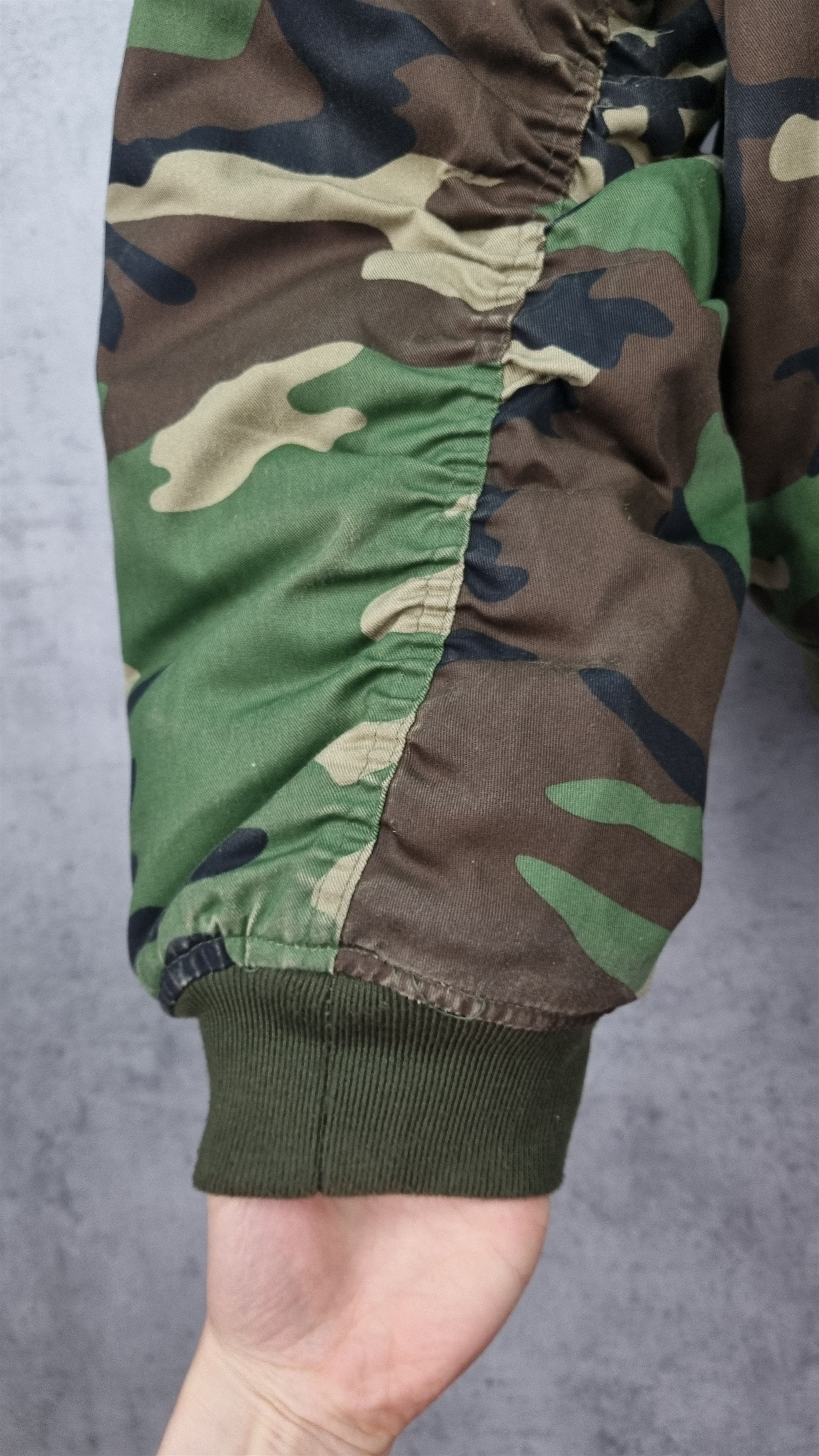 Vintage 2 Side Bomber Jacket Military Camo RAF SIMONS style Size US XL / EU 56 / 4 - 17 Thumbnail
