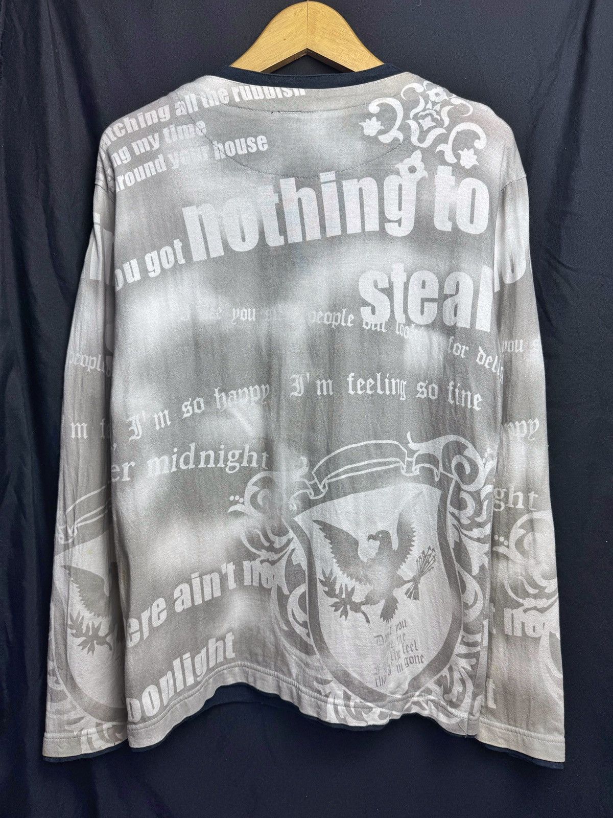 If Six Was Nine × Japanese Brand × Le Grande Bleu (L.G.B.) Japanese Poem Bodgear Long Sleeve 2000s Anarchy Size US L / EU 52-54 / 3 - 2 Thumbnail