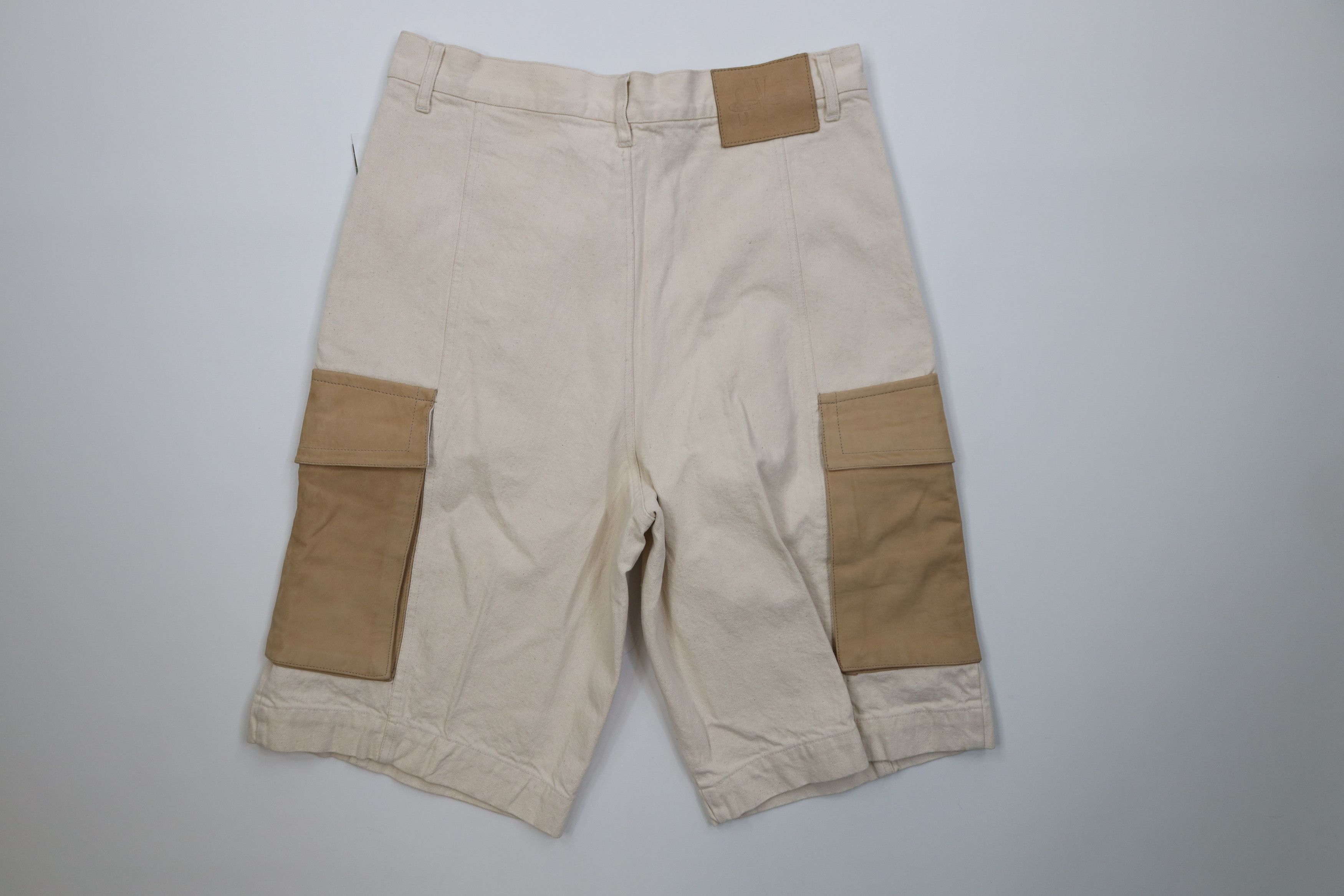 Vintage Deadstock Vintage 90s Streetwear Leather Trim Cargo Shorts Size US 32 / EU 48 - 11 Thumbnail