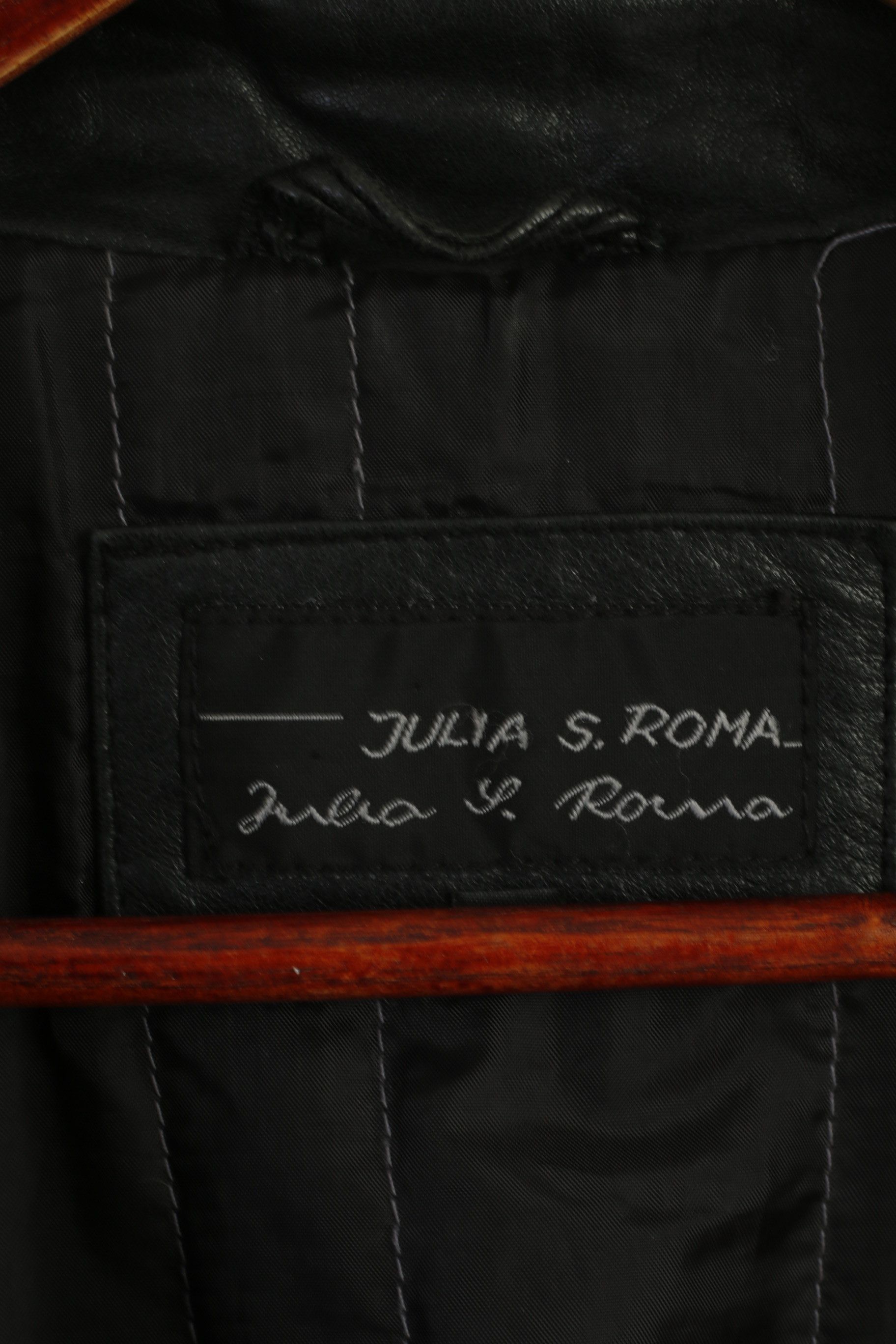 Vintage Julia S. Roma Women 42 L Jacket Vintage Black 7791 Size L / US 10 / IT 46 - 5 Thumbnail
