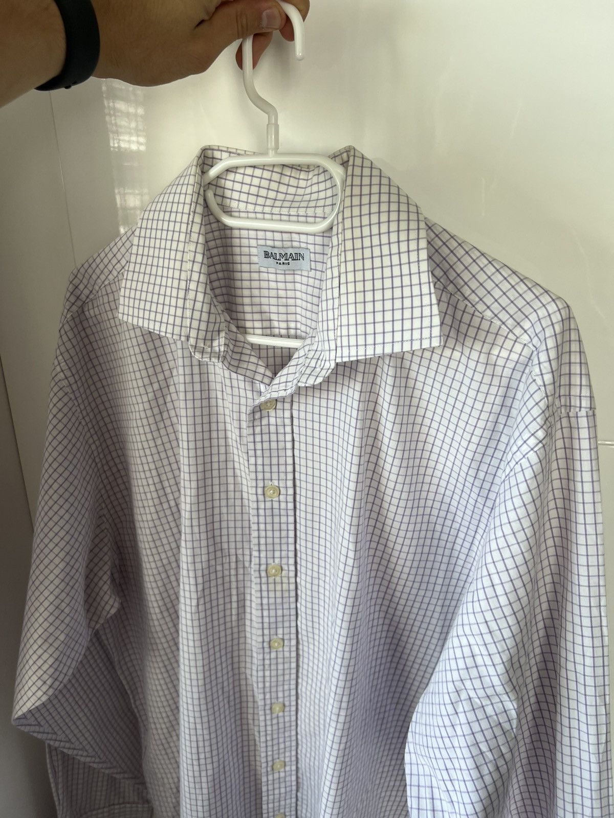 Balmain ‼️Vintage Balmain 80s Mens Cuffinks Luxury Paris Shirt‼️ Size US XXL / EU 58 / 5 - 6 Thumbnail