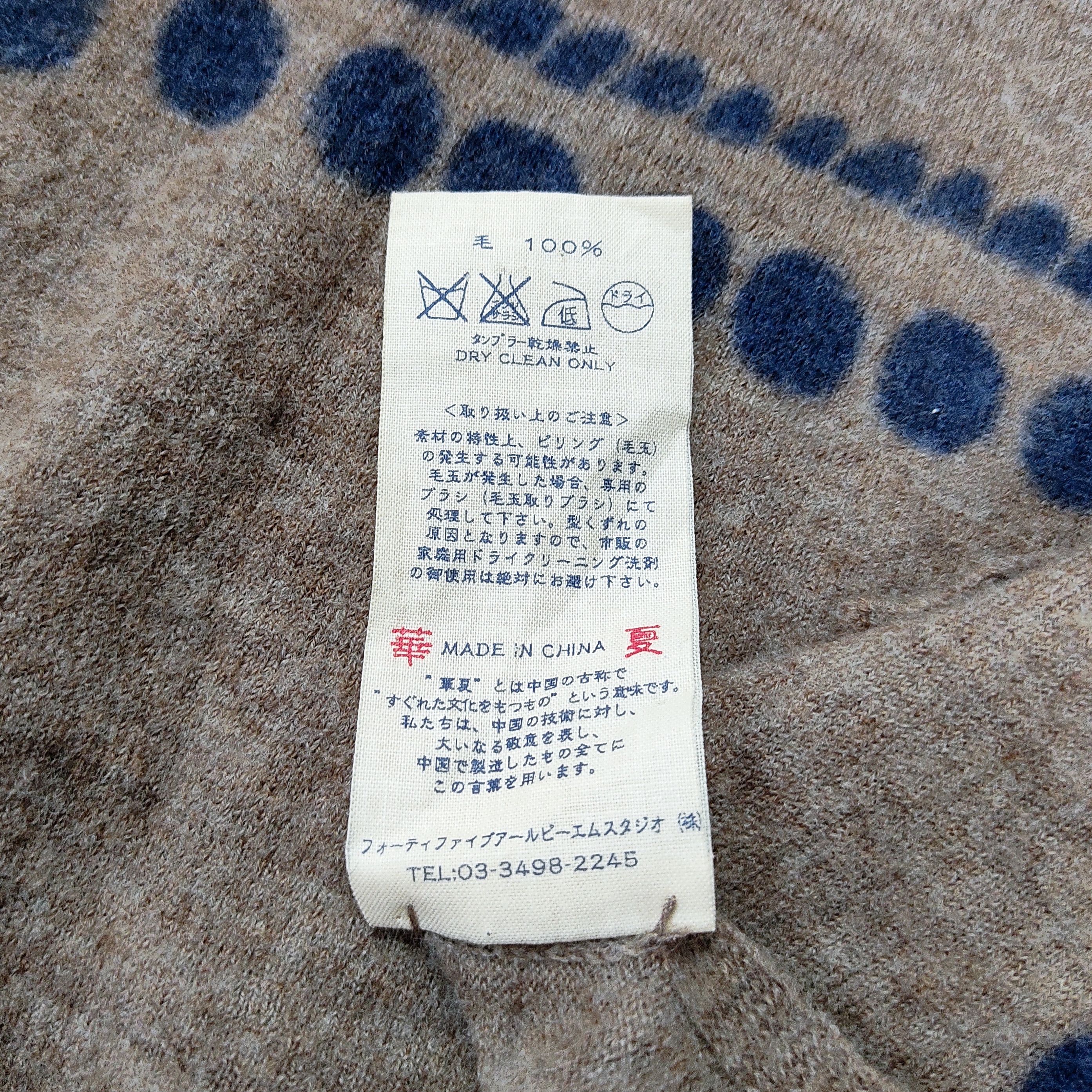 45rpm 45rpm Kapital "Hua Xia" Polka Dot Woven Wool Poncho Size ONE SIZE - 10 Thumbnail