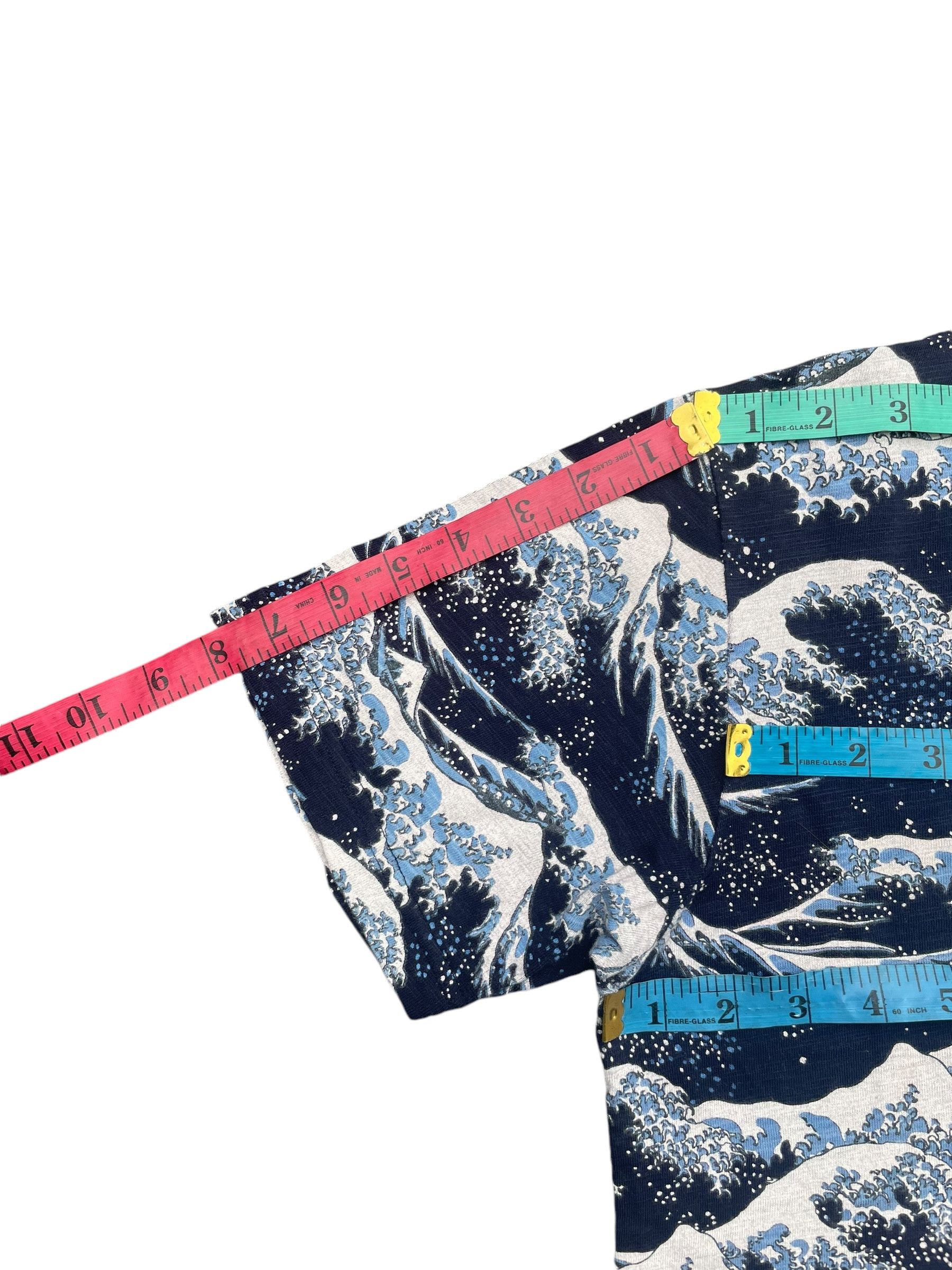 Japanese Brand Hokusai Blue X Uniqlo AOP Tshirt Size US M / EU 48-50 / 2 - 8 Thumbnail