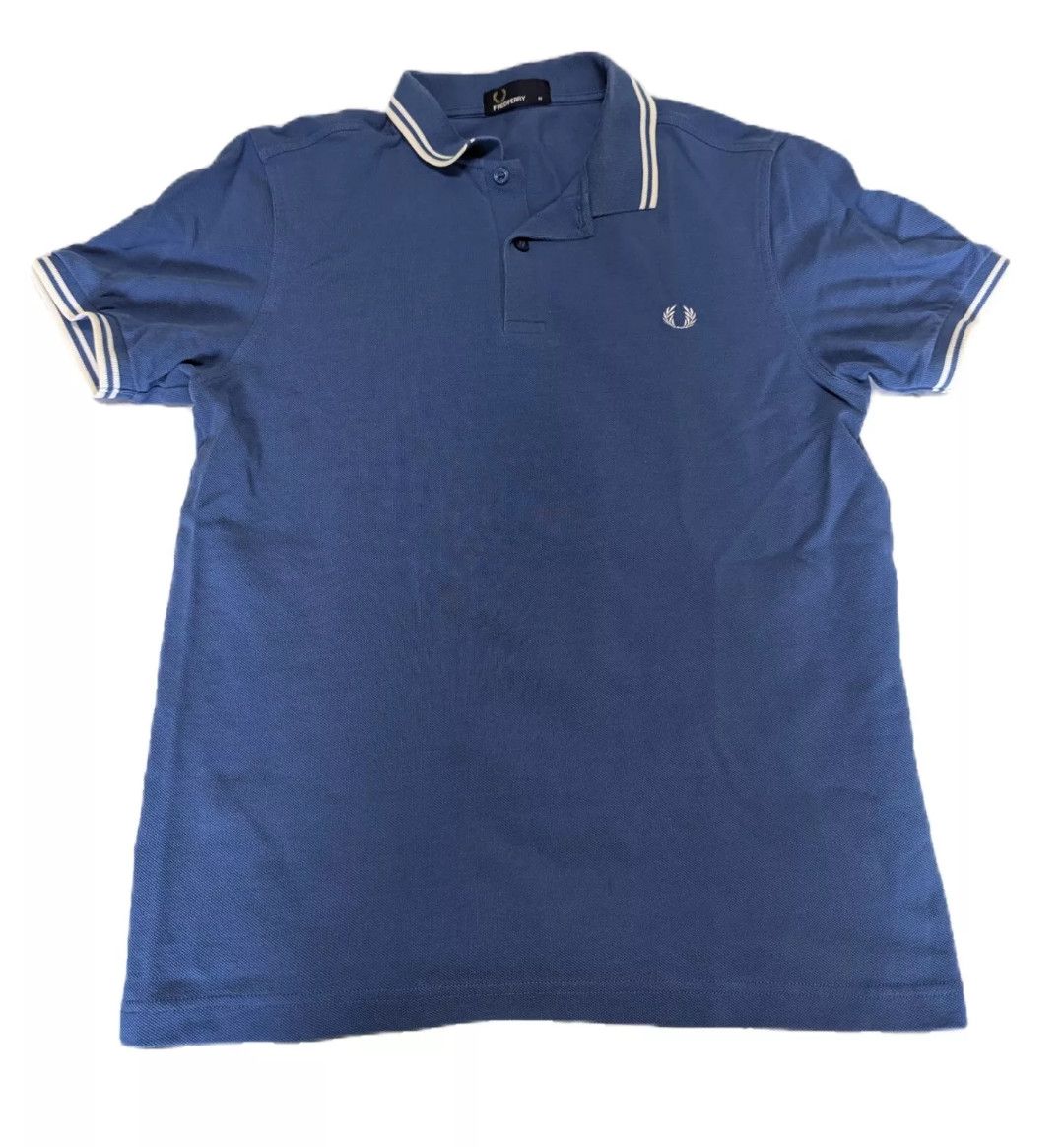 Fred Perry Fred Perry Twin Tipped Polo Medium Powder Blue Size US M / EU 48-50 / 2 - 3 Thumbnail