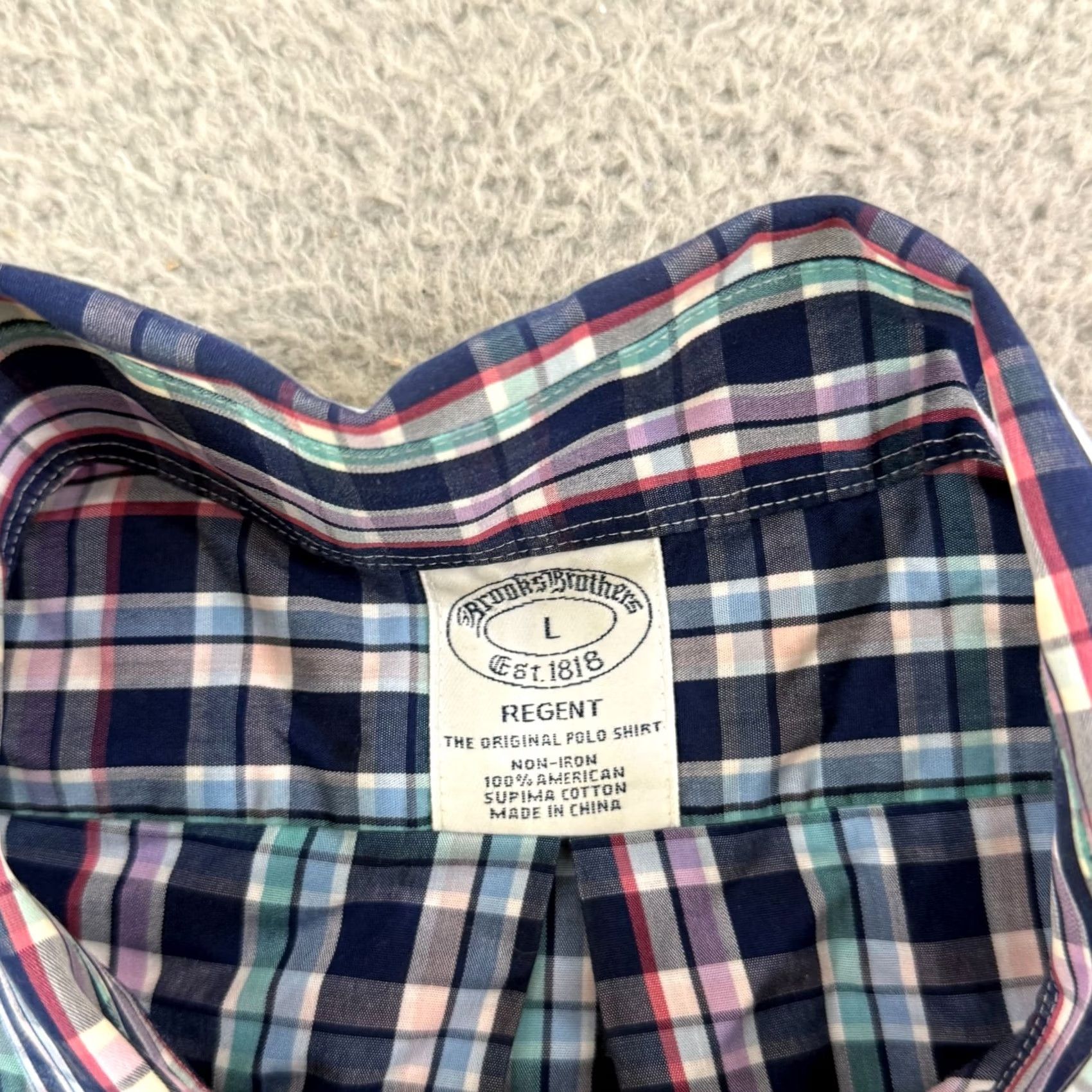 Brooks Brothers Brooks Brothers Regent Shirt Men L Plaid Button Long Sleeve Supima Cotton Preppy Size US L / EU 52-54 / 3 - 7 Thumbnail