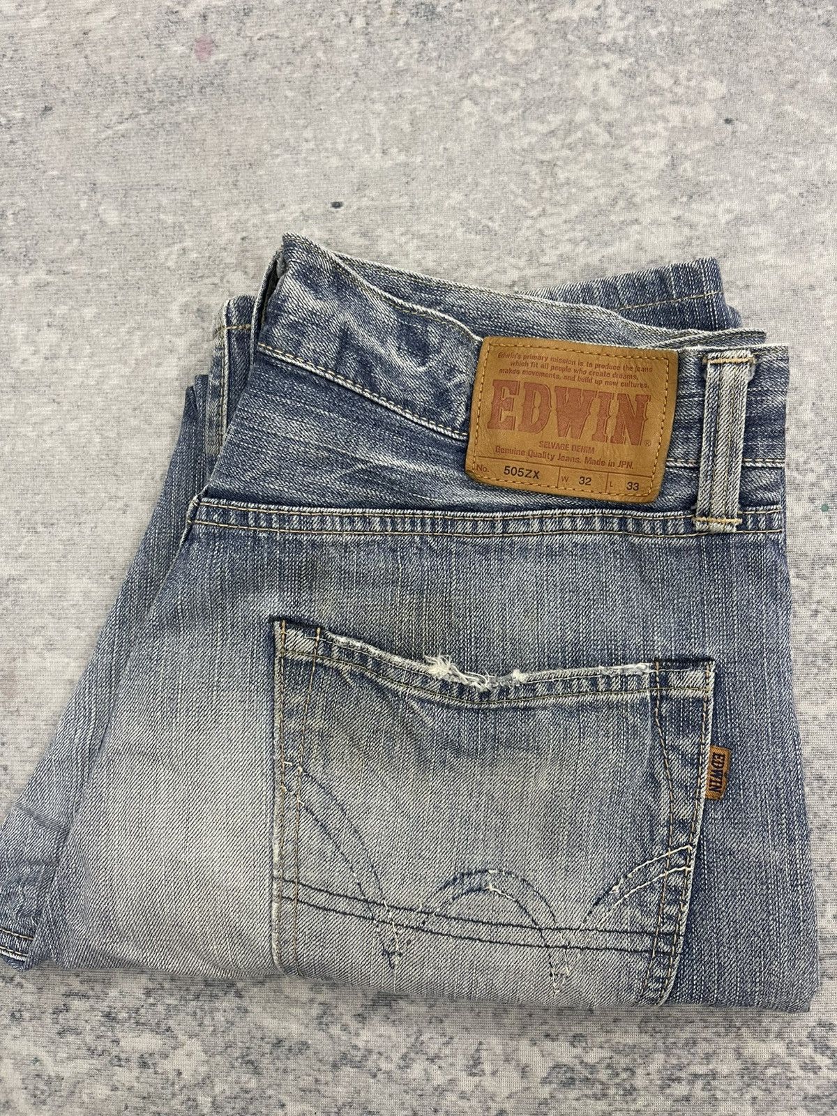 Edwin Vintage Edwin 505zx Selvedge Denim s21 Size US 32 / EU 48 - 19 Thumbnail