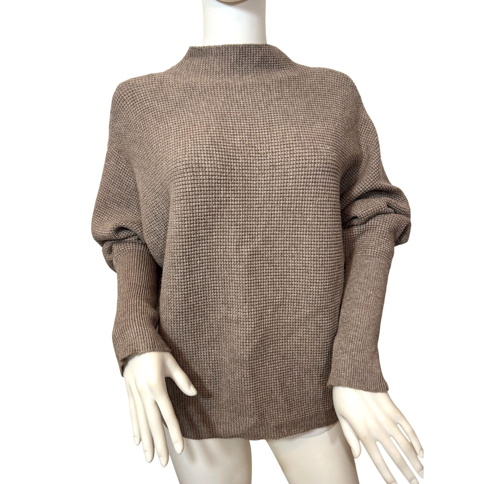 Other Cyrus Sweater S Mock Neck Long Sleeve Taupe (Cinder) Oversiz Size S / US 4 / IT 40 - 1 Thumbnail