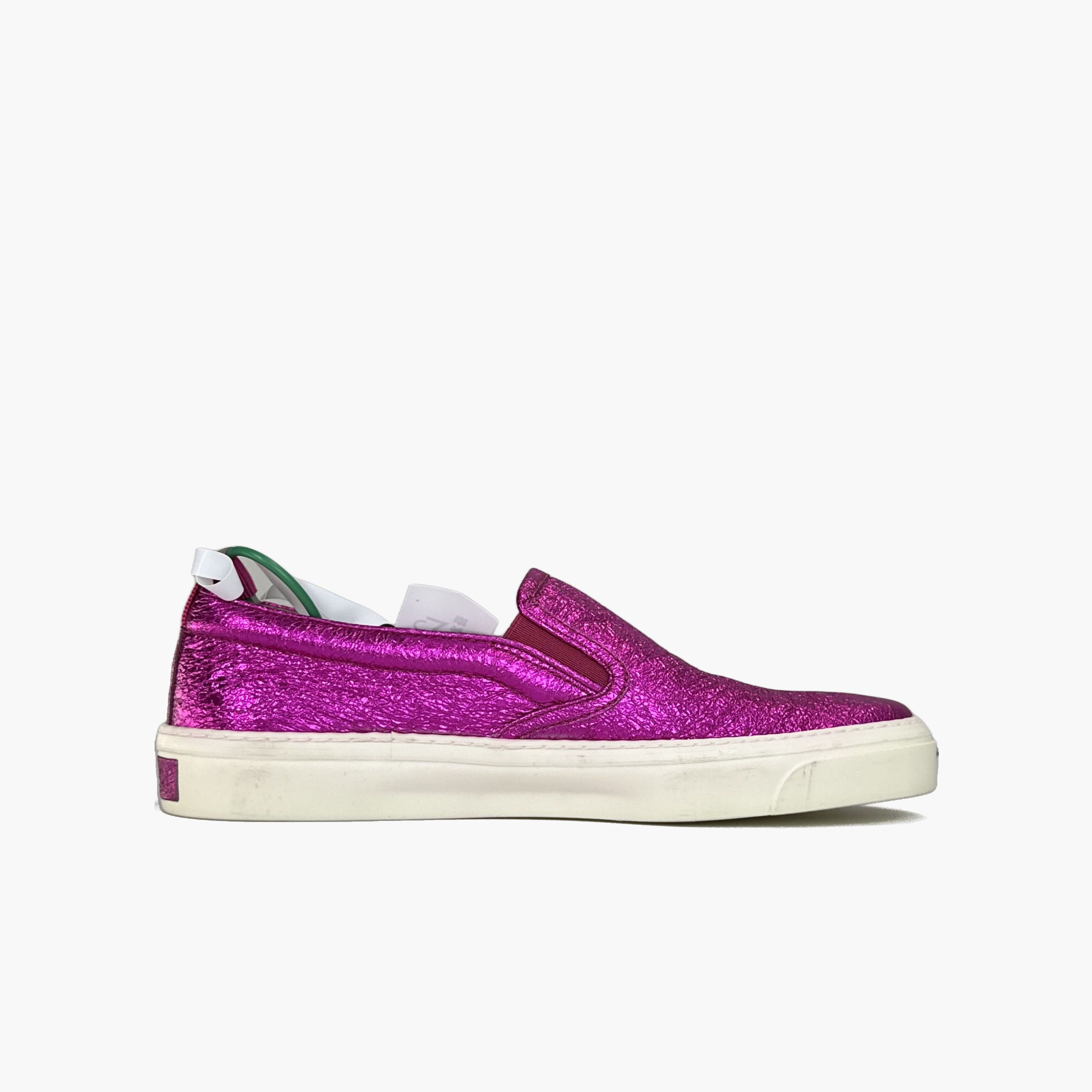 Gucci Gucci Leather Fashion SlipOn Sneakers Plum-2506 Size US 6.5 / EU 39-40 - 3 Thumbnail