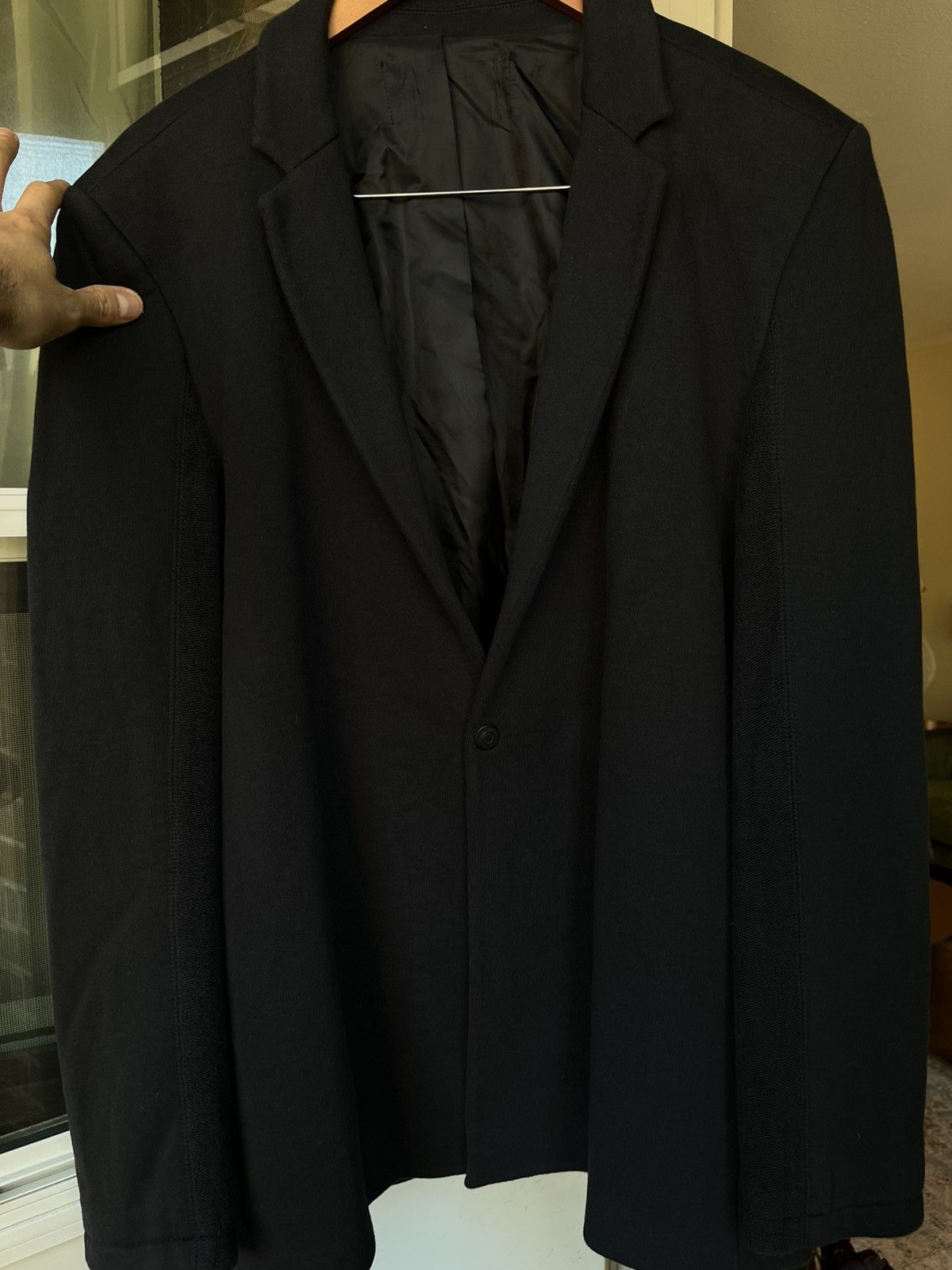Other Senplo Black Cotton Knit Single-Button Sportscoat Size Large Size US L / EU 52-54 / 3 - 1 Thumbnail