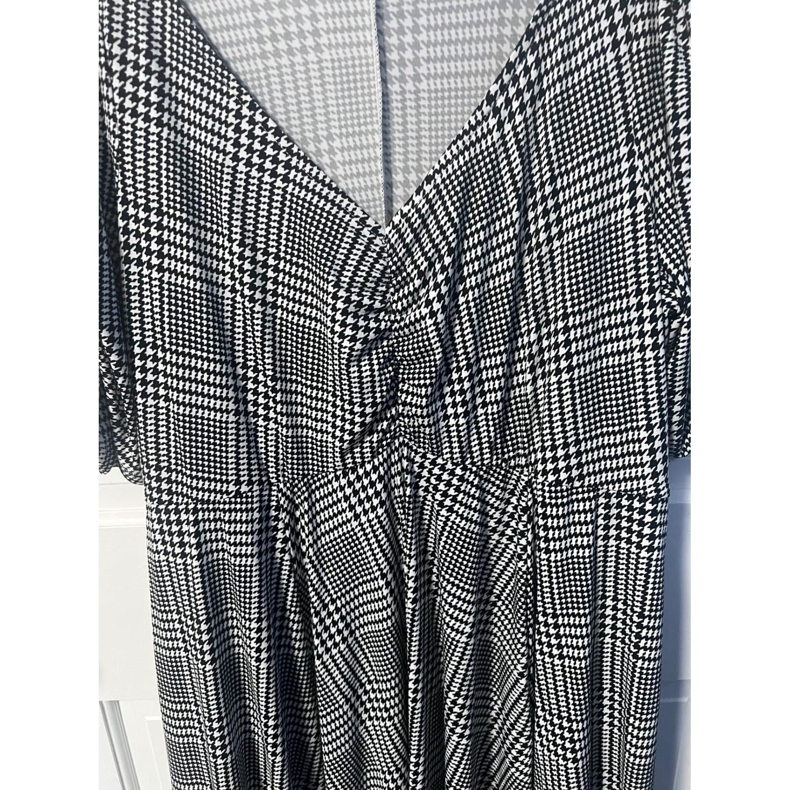 Other Torrid Dress Womens 2 Black White Excellent Houndstooth Size XXL / US 16-18 / IT 52-54 - 4 Thumbnail