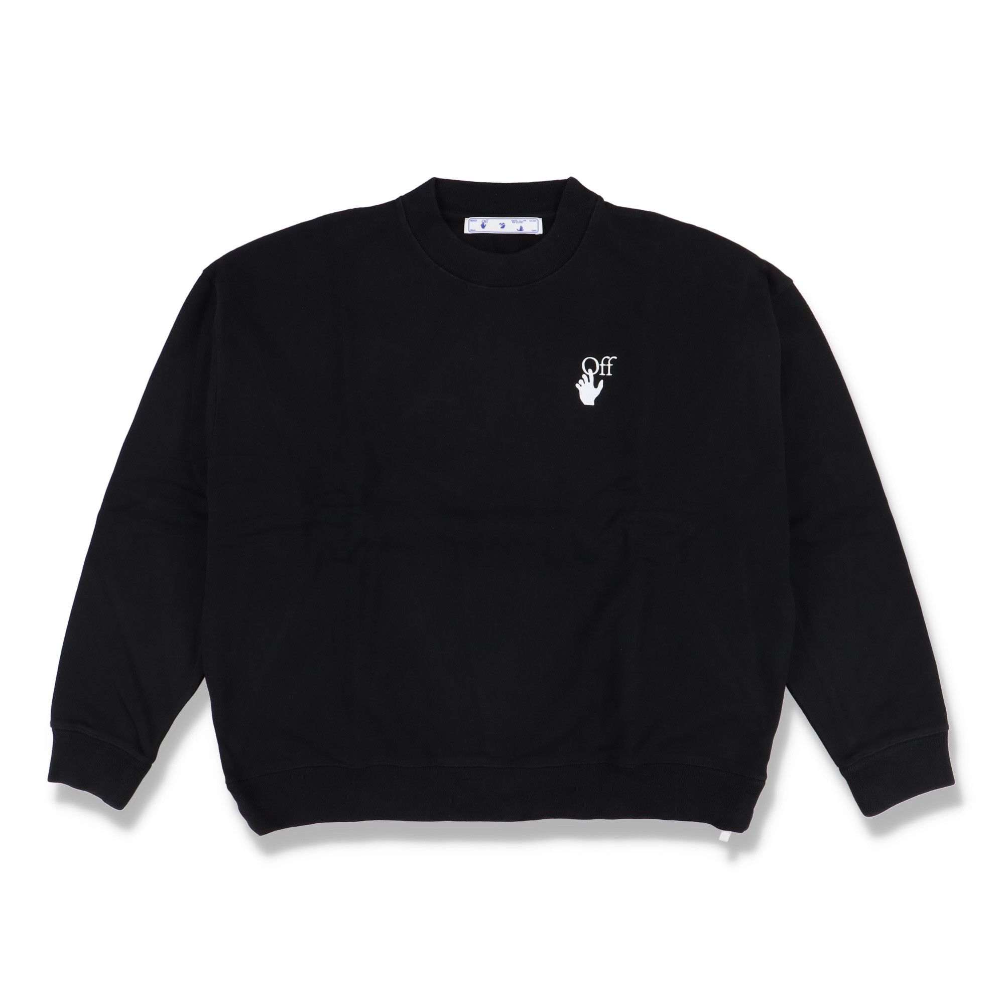 Off-White Black Cut Here Logo Oversized Skate Sweatshirt Size US M / EU 48-50 / 2 - 1 Thumbnail