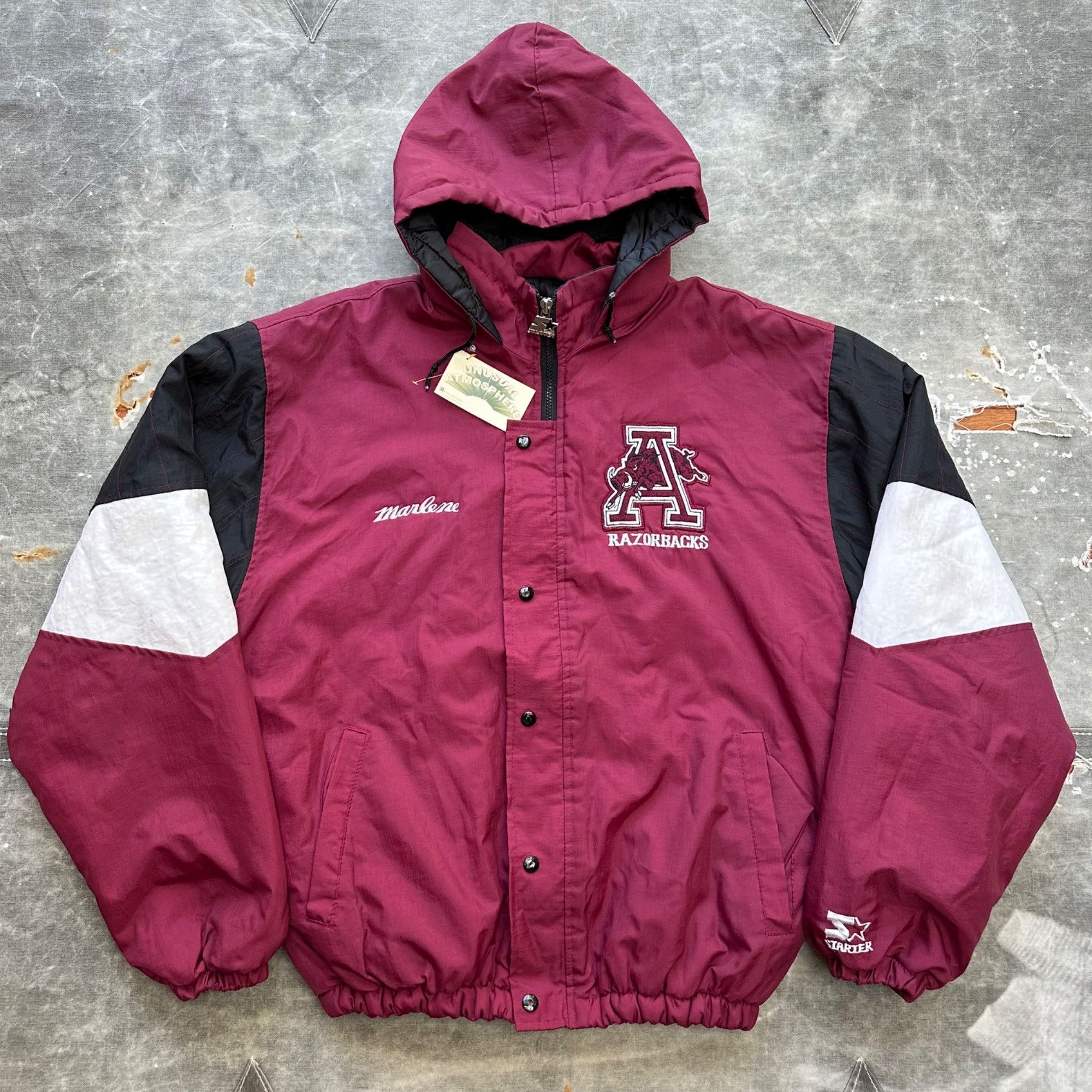 Vintage Vintage Starter Arkansas Razorbacks Puffer Jacket Size US L / EU 52-54 / 3 - 1 Thumbnail