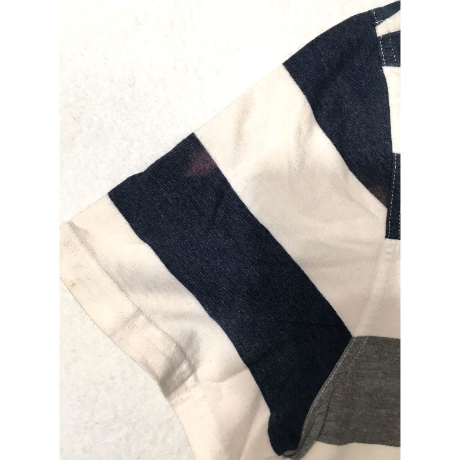 Vintage St. John's Bay Polo Shirt Size MED Blue WHITE STRIPE Short Sleeve Casual Men Size US M / EU 48-50 / 2 - 5 Thumbnail
