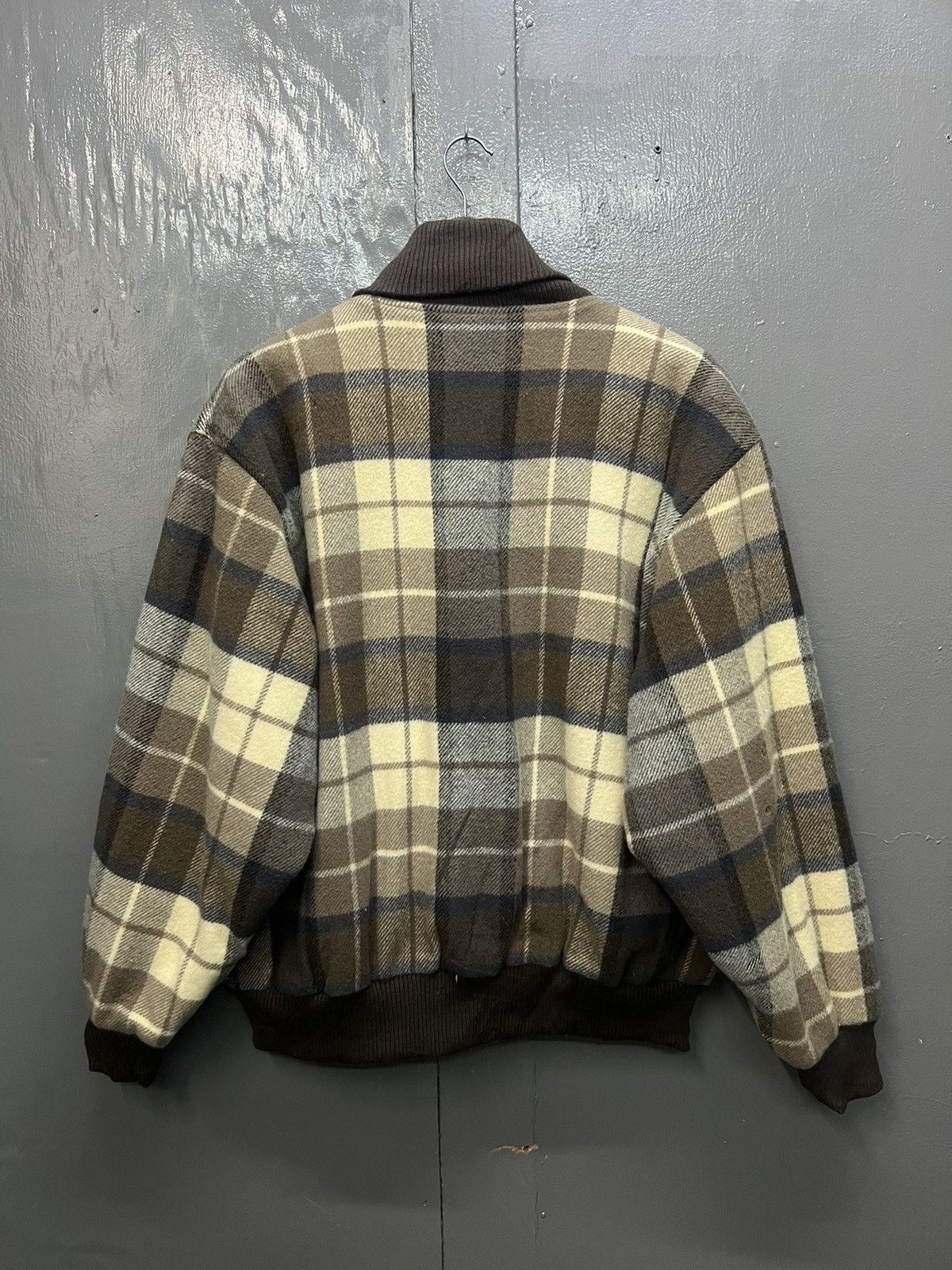 Vintage Vintage VicJoy Plaid Wool Bomber Jacket Size US L / EU 52-54 / 3 - 5 Thumbnail