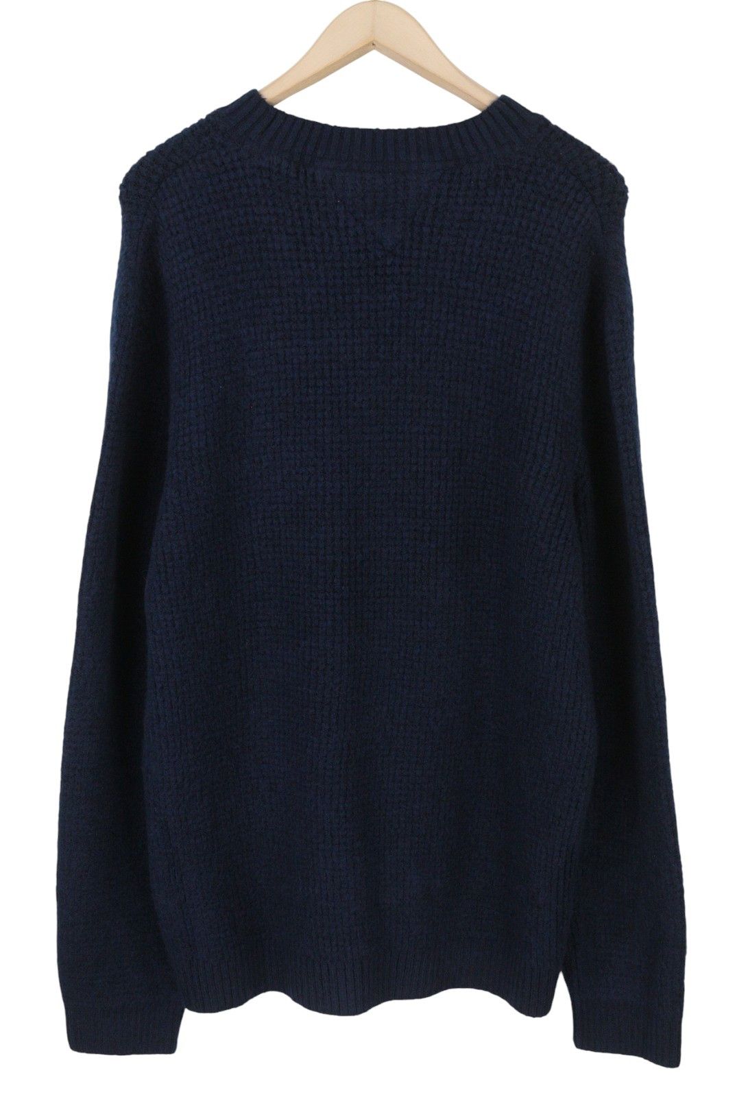 Tommy Hilfiger REQ WAFFLE L Navy Wool Blend Jumper 87385 Size US L / EU 52-54 / 3 - 2 Thumbnail