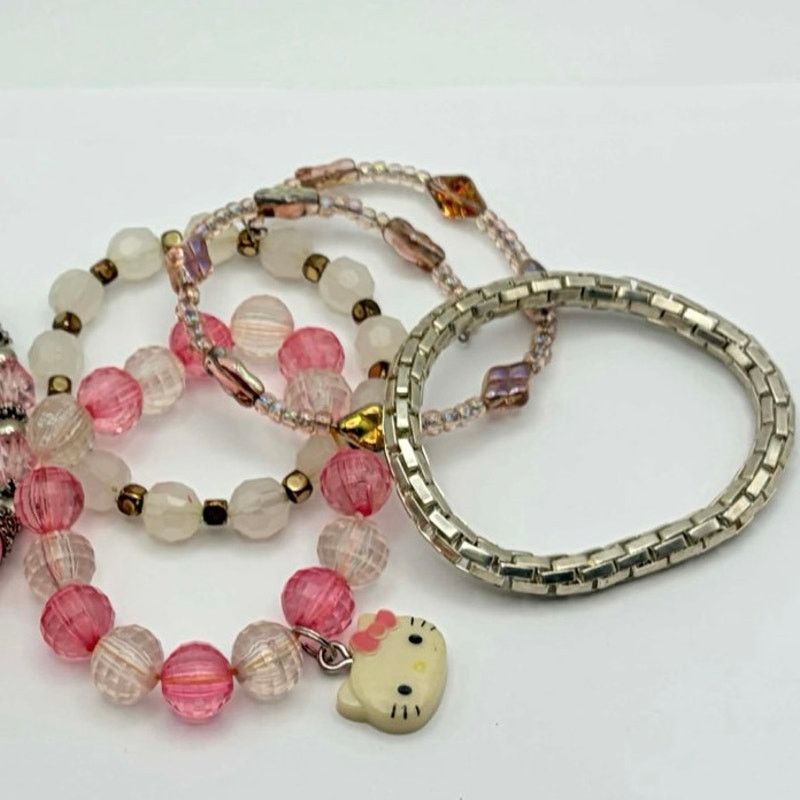 Other Pink Beaded Hello Kitty Bracelet Bundle Size ONE SIZE - 3 Thumbnail