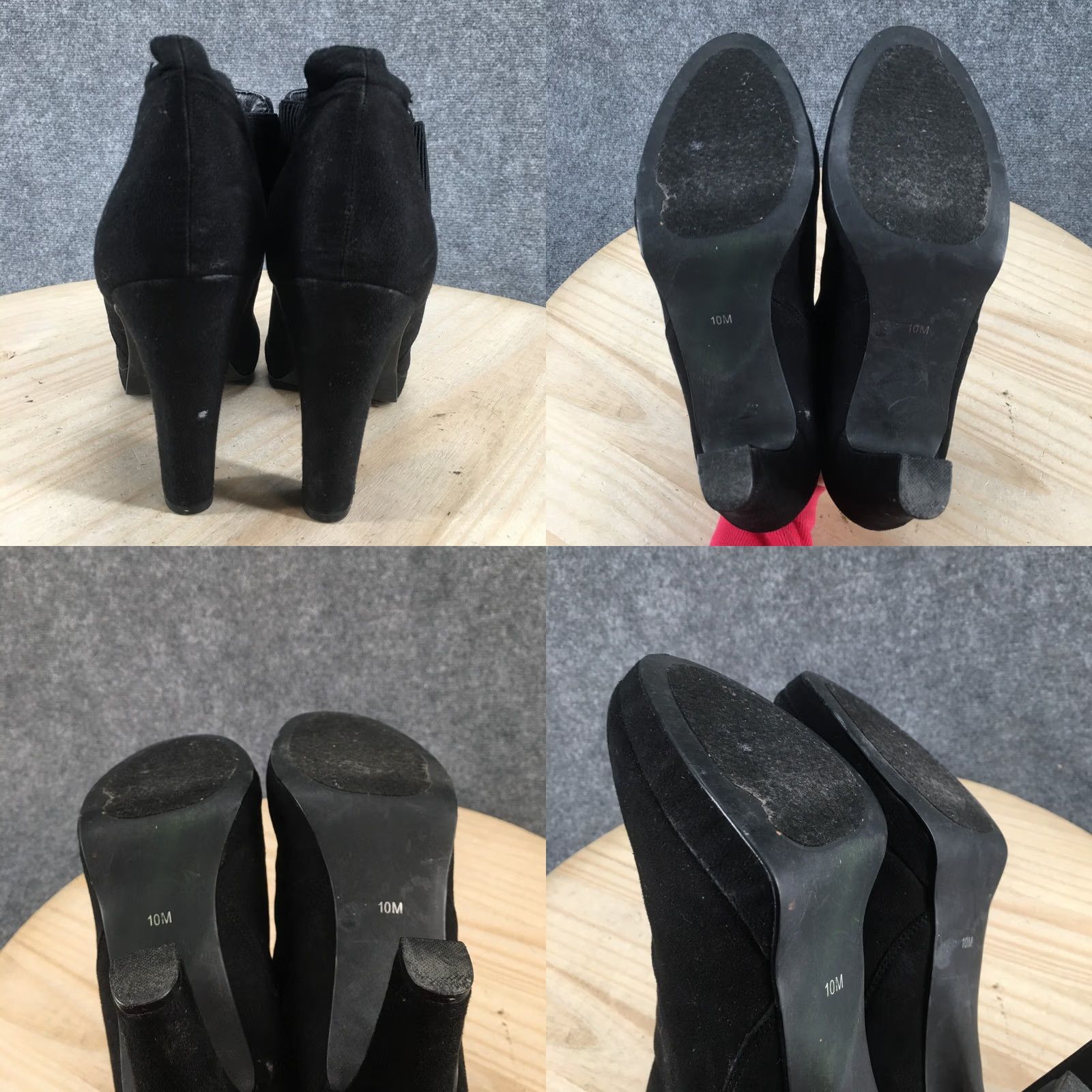 Vintage Impo Stretch Boots Womens 10 M Outride Ankle Booties Heels Black Fabric Pull On Size US 10 / IT 40 - 9 Thumbnail