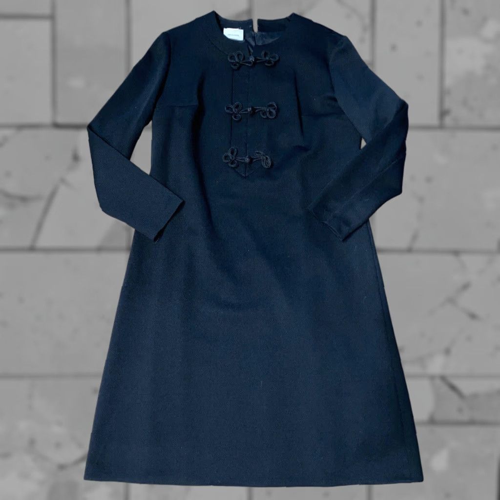 TED LAPIDUS VINTAGE Lapidus Women's Dress Black Size 46 Mid-Length Long Sleeve Casual Swedish Made Size L / US 10 / IT 46 - 1 Thumbnail
