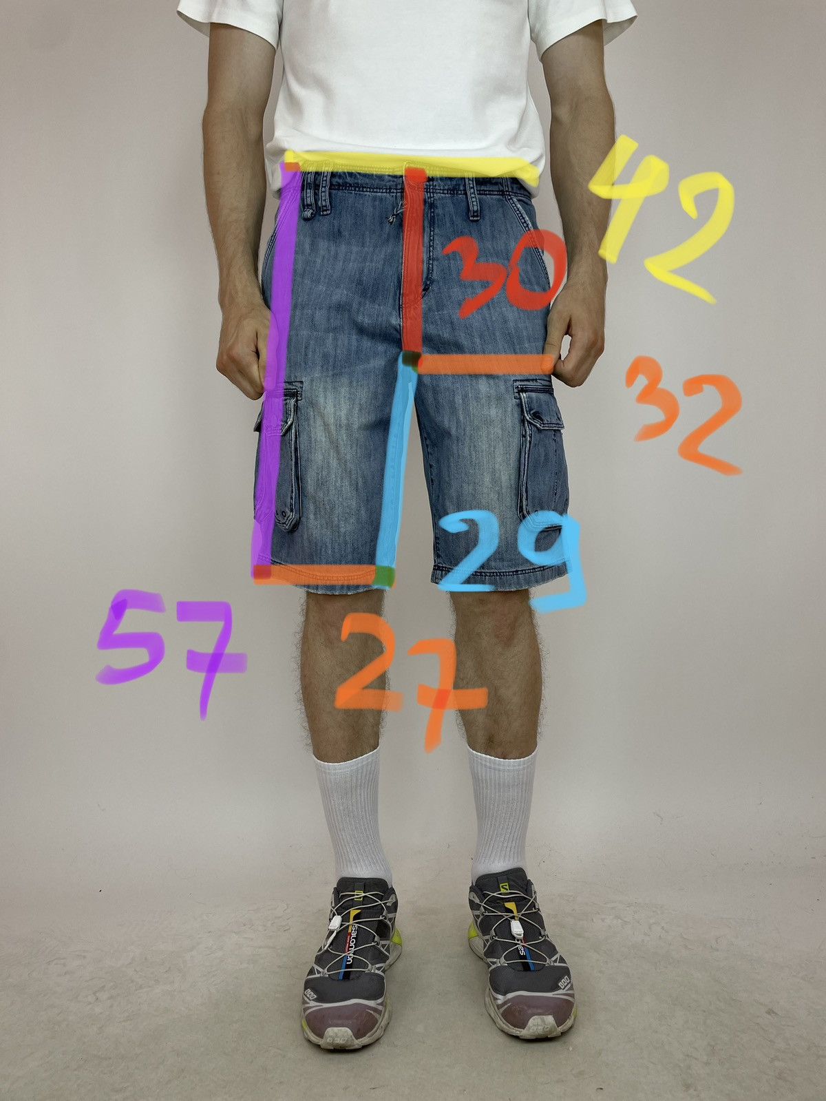 Quiksilver QUIKJEAN Denim Shorts Vintage Rap Hip-Hop skateboarding Size US 32 / EU 48 - 16 Thumbnail