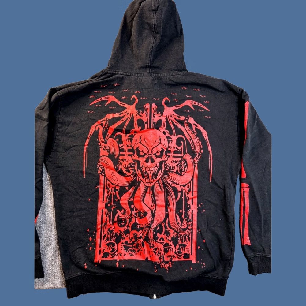 Hot Topic 2000's Y2K Rude (Hot Topic) Skeleton Zip hoodie | Grailed