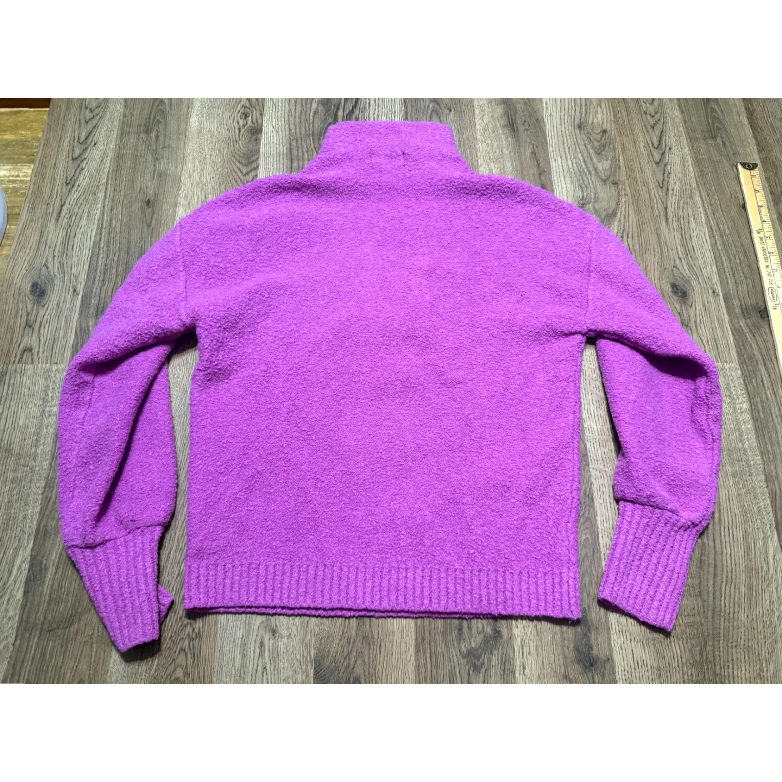 Vintage VINTAGE Marled Sweater Women’s Small Purple Pullover Turtleneck Long Sleeve Size S / US 4 / IT 40 - 2 Thumbnail