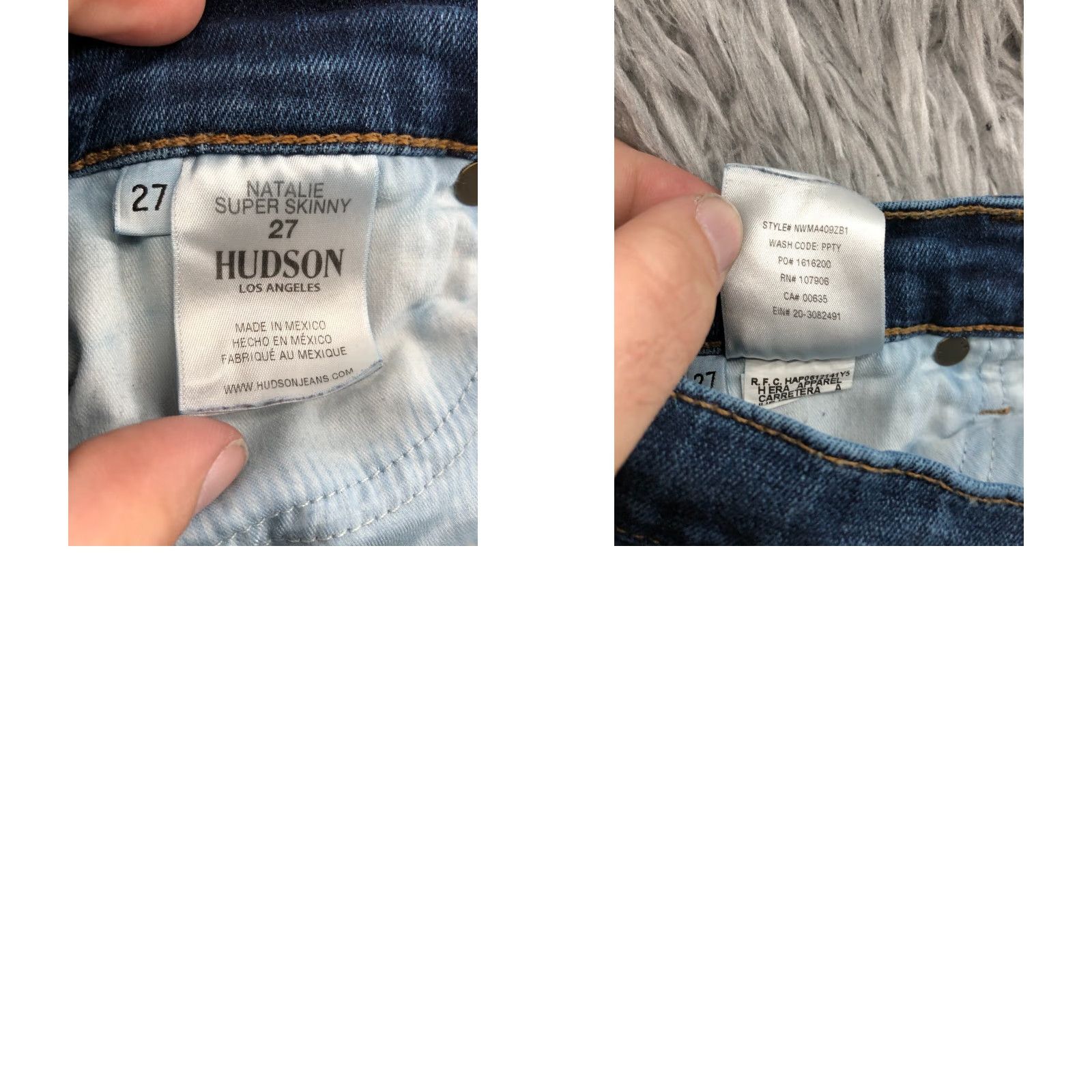 Hudson Hudson Natalie Skinny Jeans Womens Medium Wash Blue Size 27 Regular Denim 5-Pocket Size 27" / US 4 / IT 40 - 9 Thumbnail