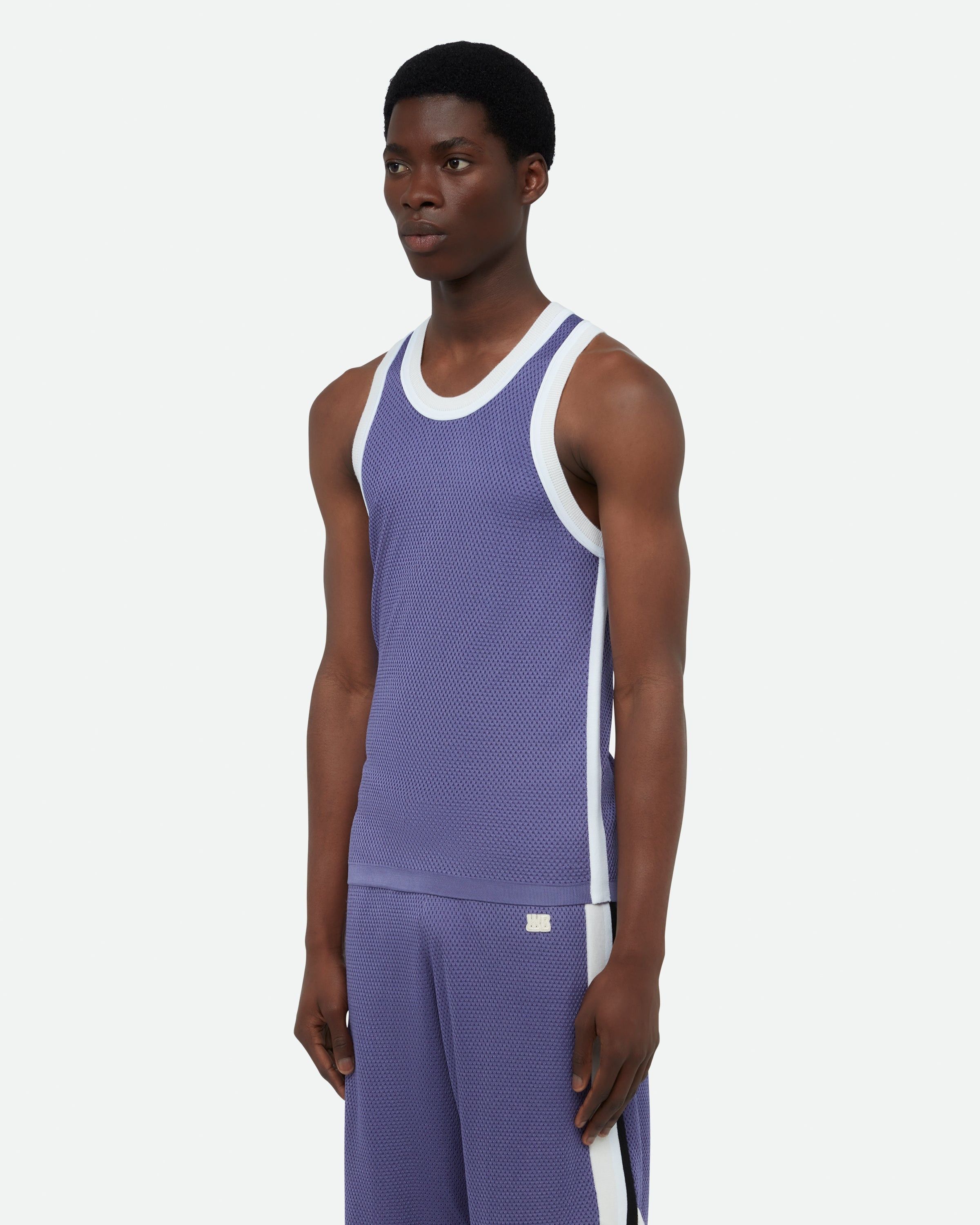Wales Bonner o1mle0825 Unisex Rio Tank Top in Blue/White Size US L / EU 52-54 / 3 - 5 Thumbnail