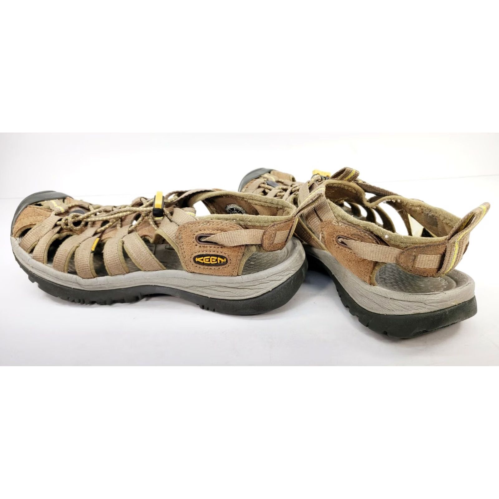 KEEN Keen Whisper Outdoor Sport Sandals Women Size 7M Brown Elastic Laces Toggle - Pre-owned, Casual, Hiking, Outdoor Activity, Light Wear, Brown Size US 7 / IT 37 - 7 Thumbnail