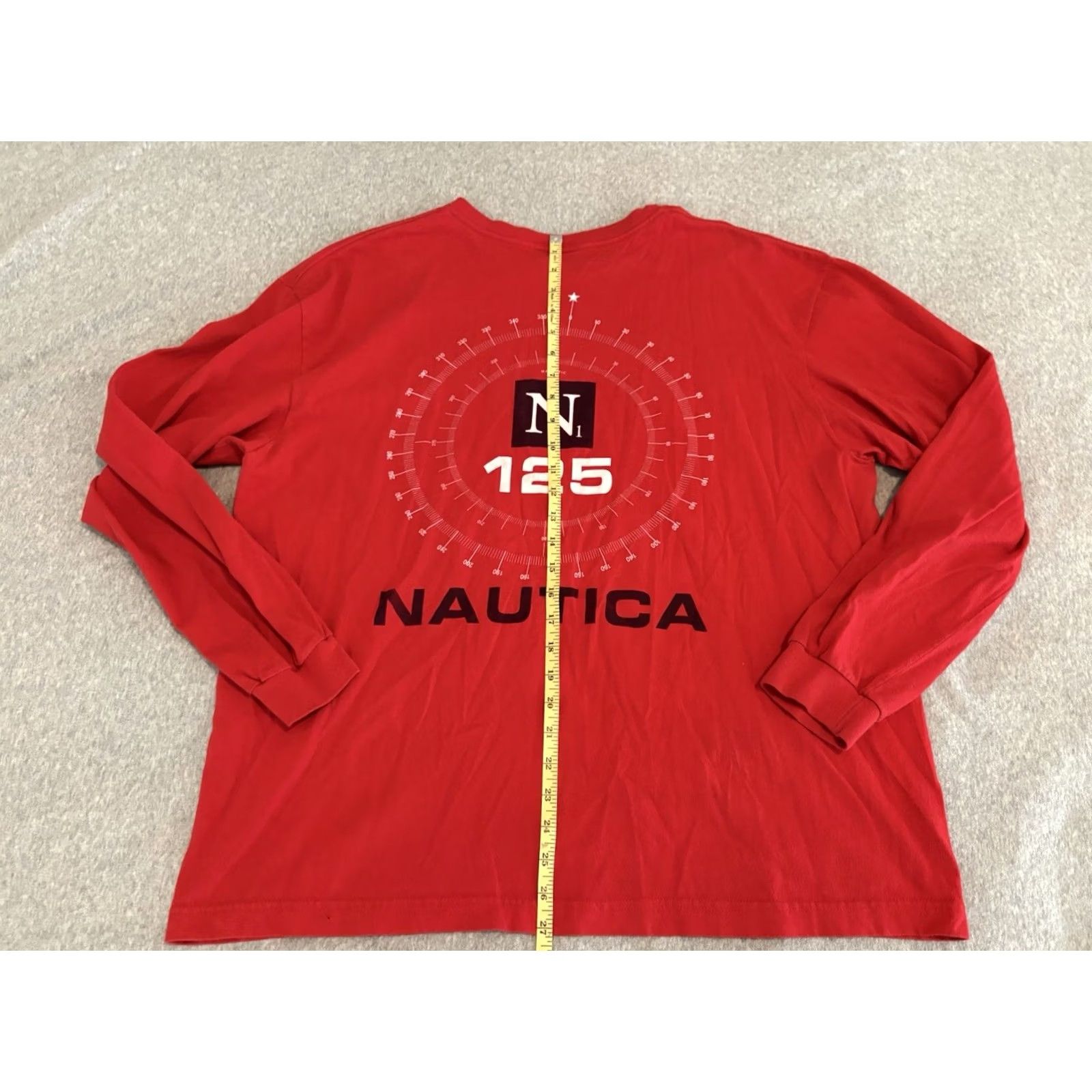 Nautica VINTAGE Nautica Red Long Sleeve T-Shirt Mens XL Made in USA Size US XL / EU 56 / 4 - 8 Thumbnail