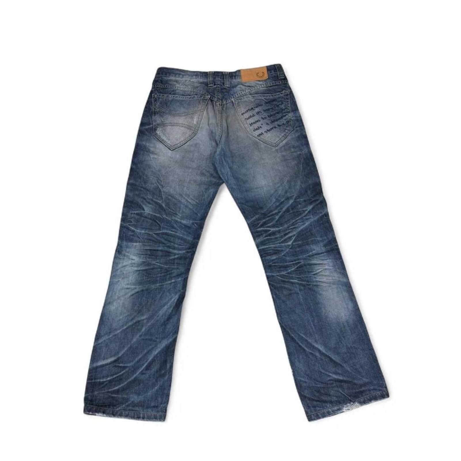 Other Y2K Style MOSQUITO denim jeans with quotes on back pockets Size US 32 / EU 48 - 2 Thumbnail