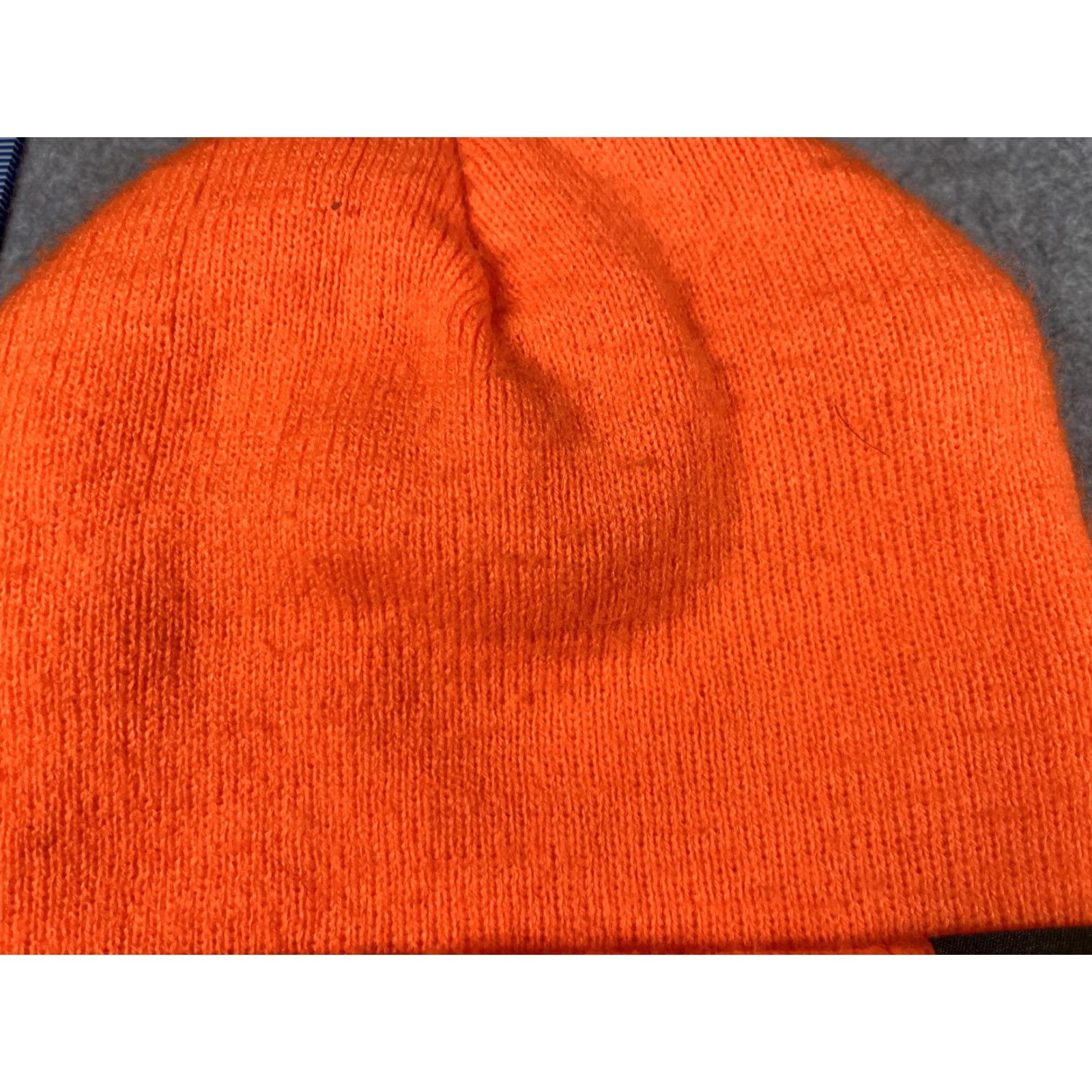 Vintage Mossy Oak Hat Beanie Mens One Size Orange Blaze Knit Lined Hi Vis Hunting Winter Size 44L - 4 Thumbnail
