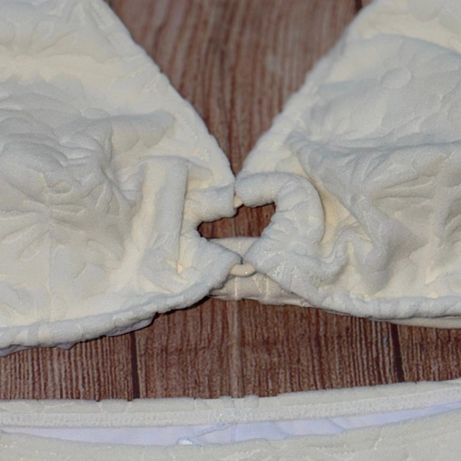 Other Cupshe Large Cream Floral Textured Bikini Set NWT Size ONE SIZE - 4 Thumbnail