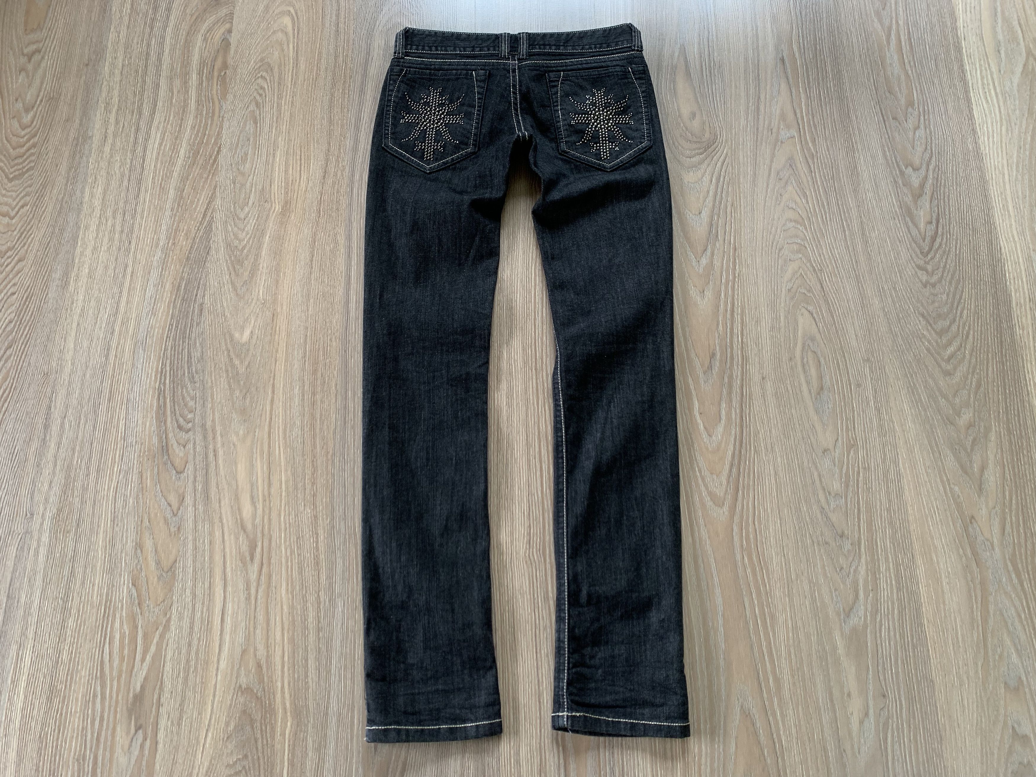 Designer Paula Thomas Straight Slim Black Jeans Size 26" / US 2 / IT 38 - 3 Thumbnail