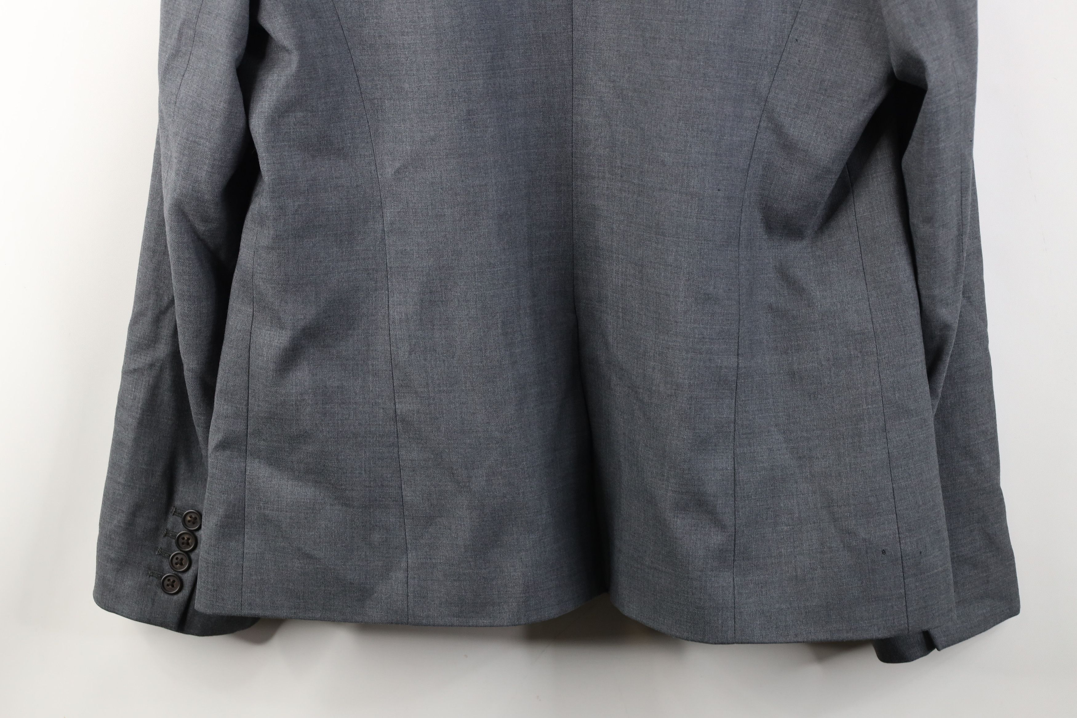 J.Crew J Crew 1035 Wool 2 Button Suit Coat Blazer Jacket Gray Size XXL / US 16-18 / IT 52-54 - 15 Thumbnail